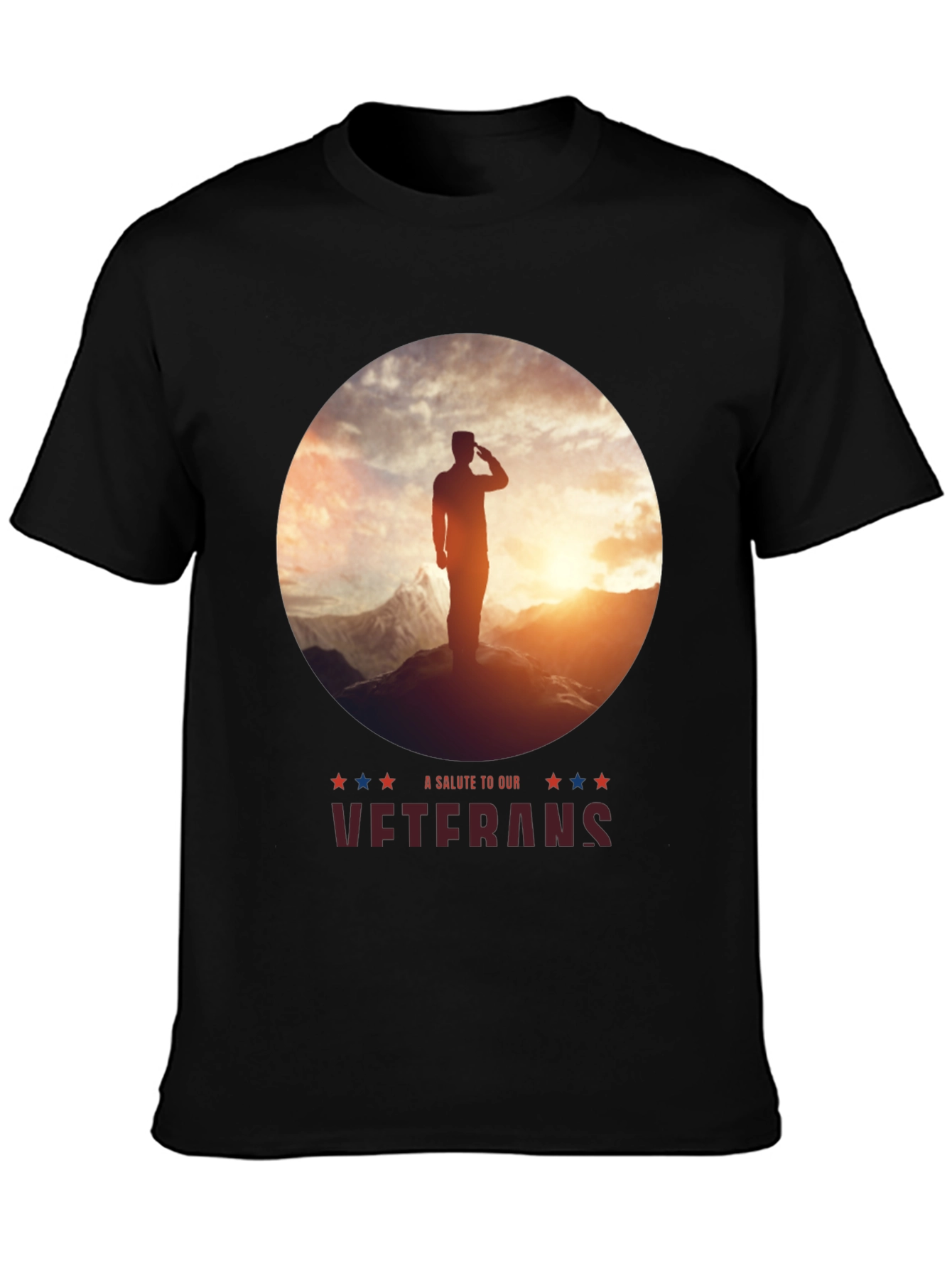 Veterans Salute Graphic T-Shirt - Patriotic Apparel