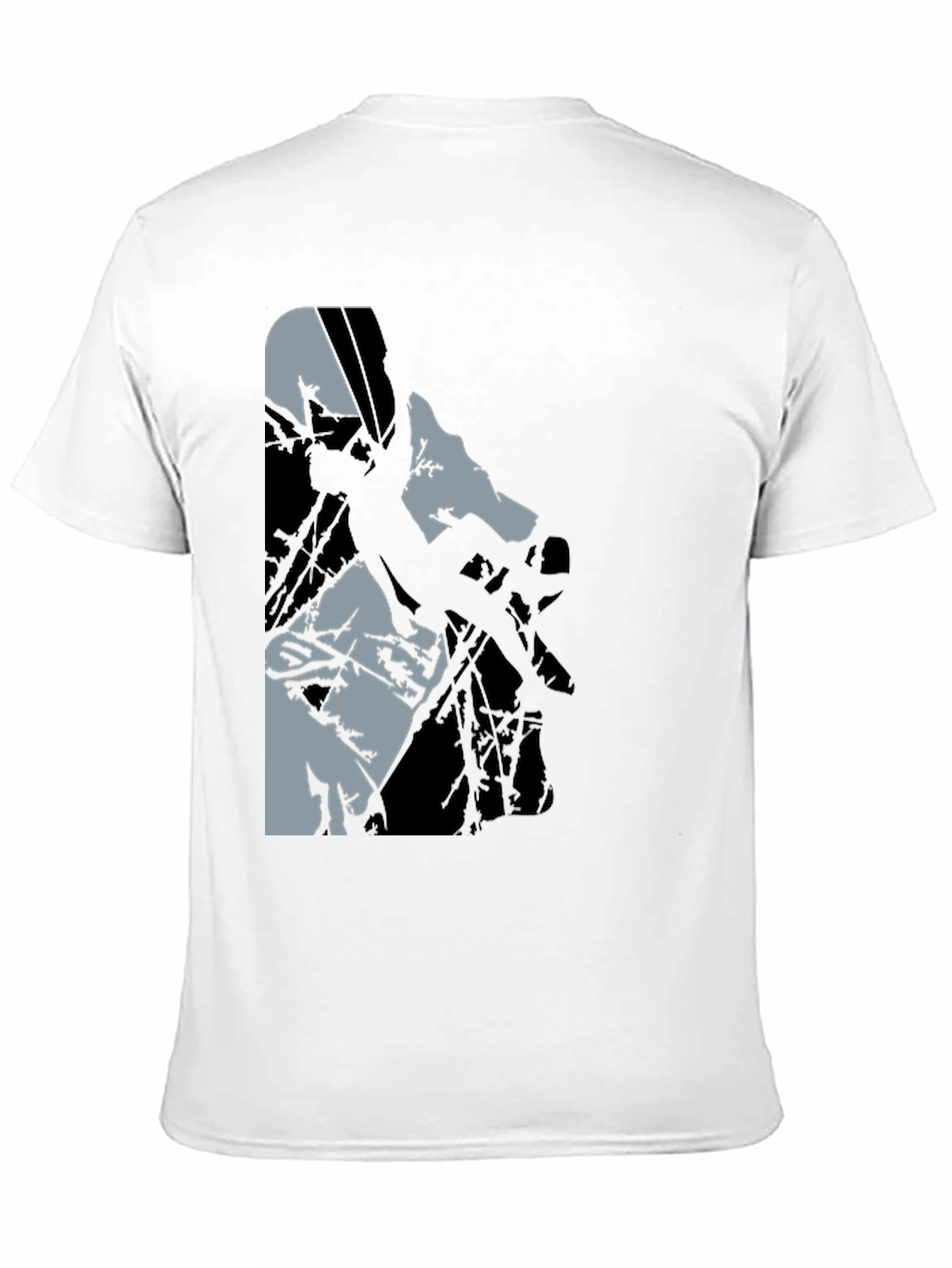 Black Graphic Tee: Climbing Silhouette