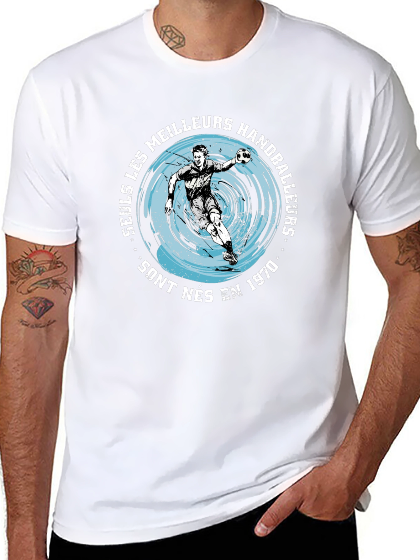 Handball Player Graphic T-Shirt - Born in 1970