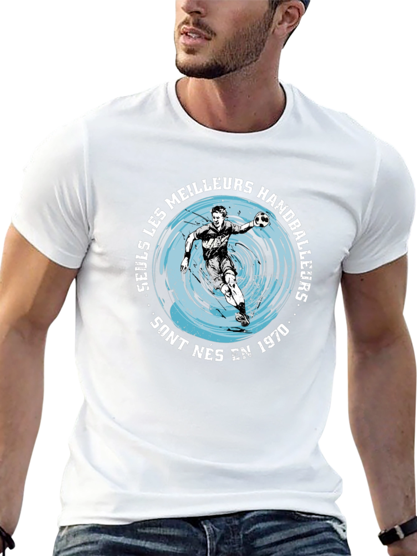 Handball Player Graphic T-Shirt - Born in 1970