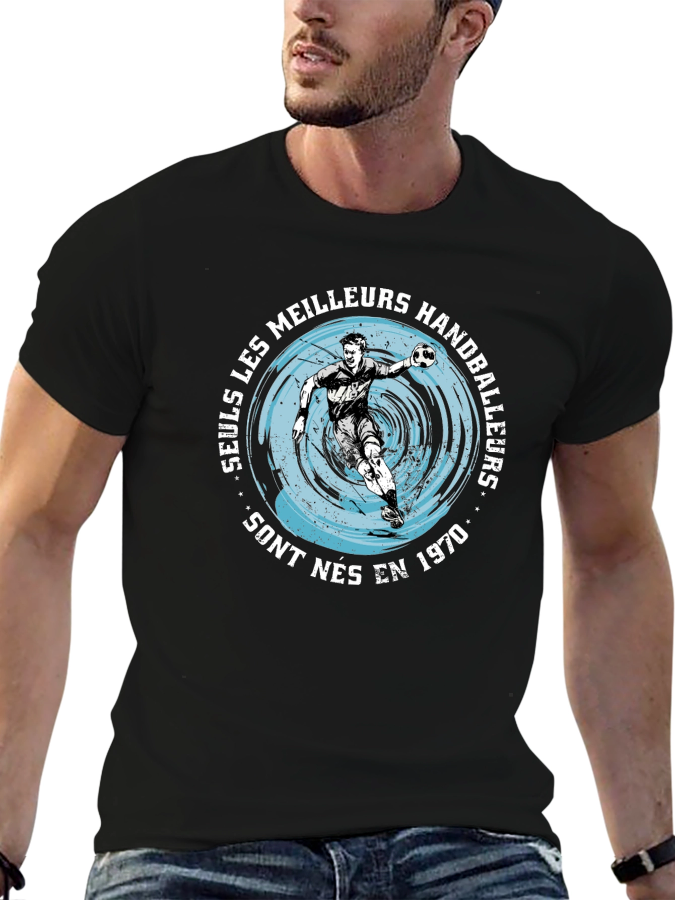 Handball Player Graphic T-Shirt - Born in 1970