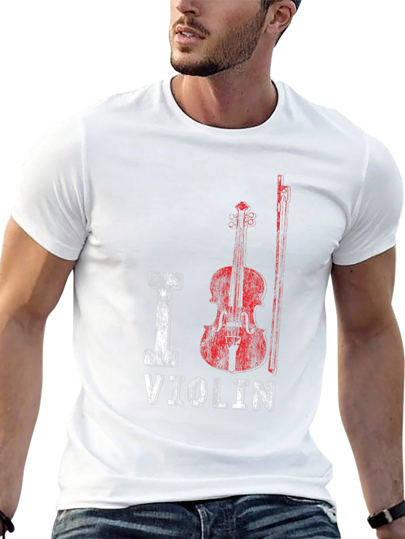I Heart Violin Graphic T-Shirt - Music Lover Tee