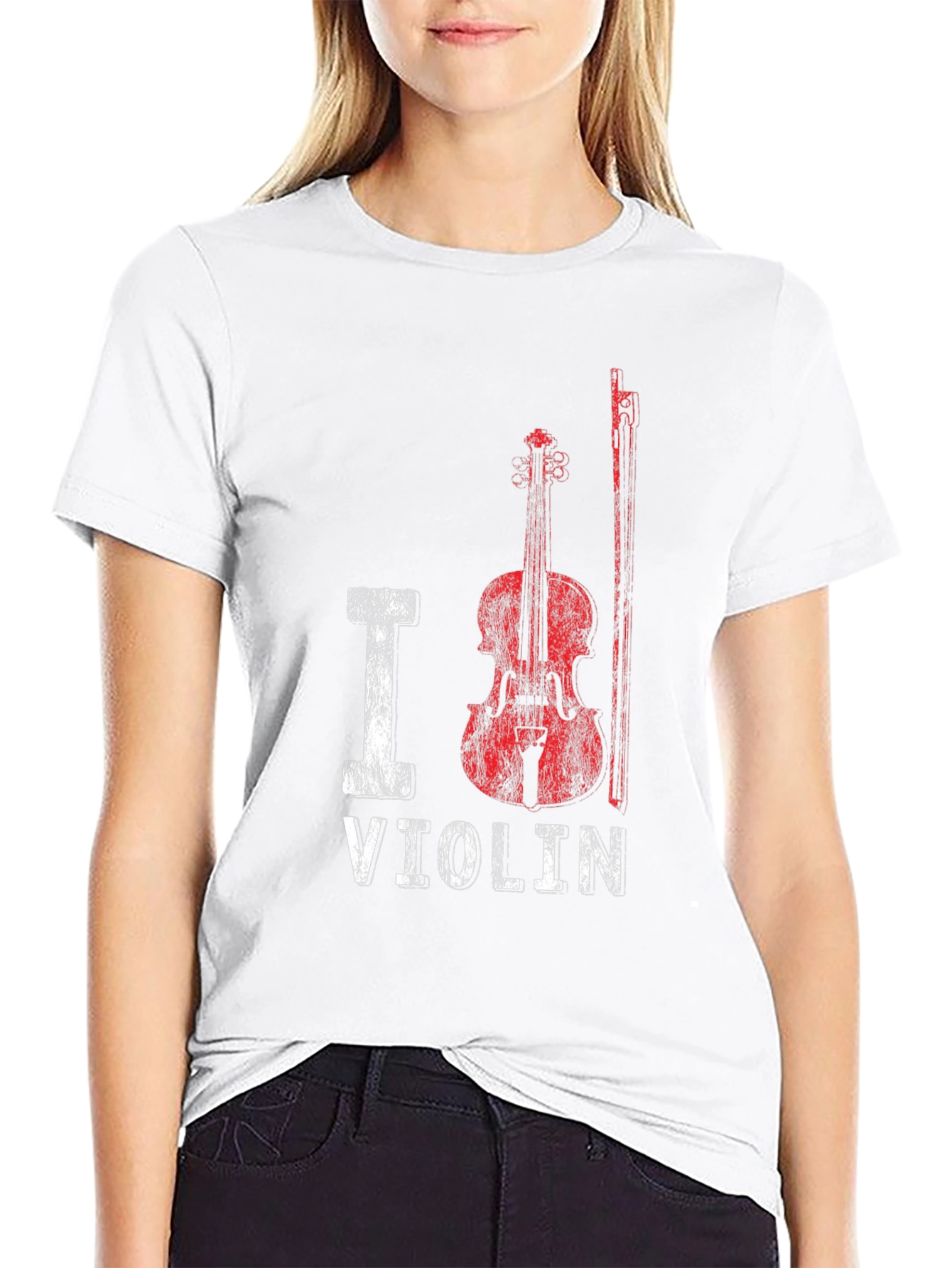 I Heart Violin Graphic T-Shirt - Music Lover Tee