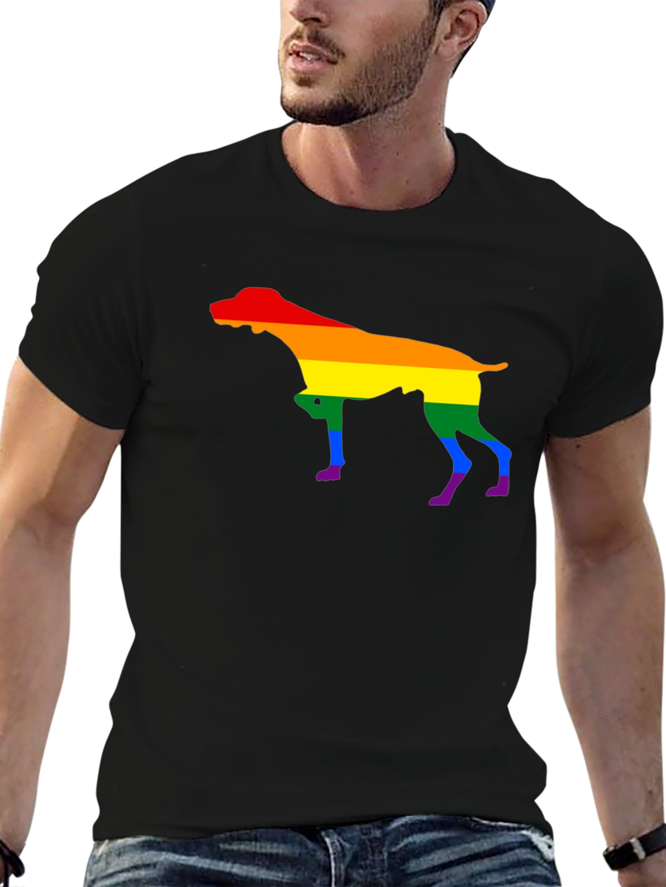 Rainbow Dog Pride T-Shirt - Stylish & Comfortable