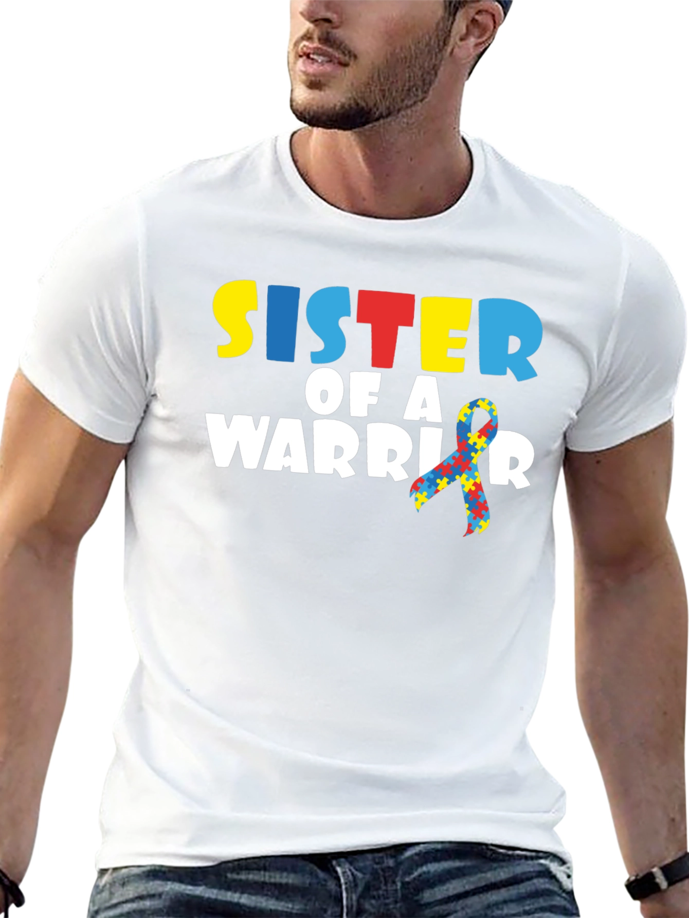 Sister of a Warrior Autism Awareness T-Shirt