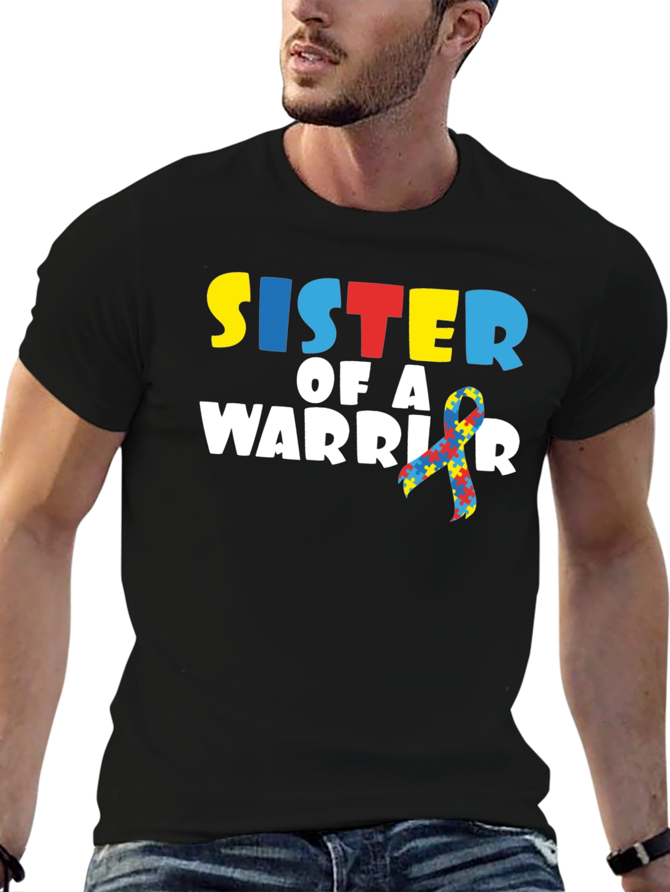 Sister of a Warrior Autism Awareness T-Shirt