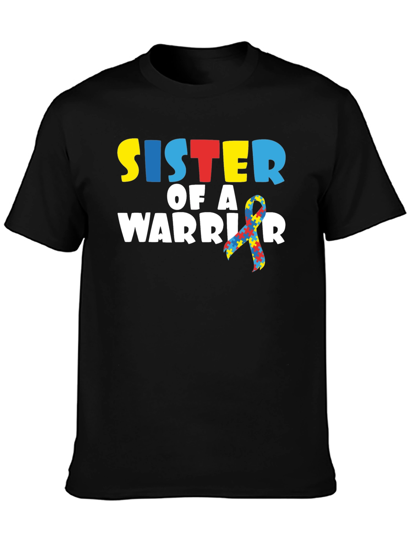 Sister of a Warrior Autism Awareness T-Shirt
