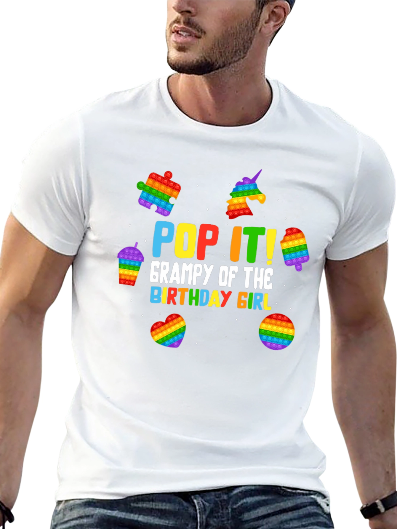 Pop It Grampy Birthday Girl T-Shirt