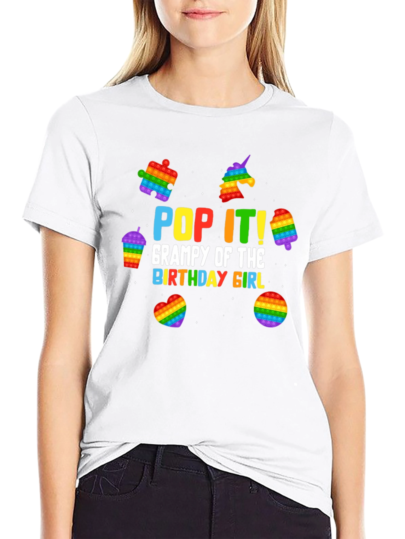 Pop It Grampy Birthday Girl T-Shirt