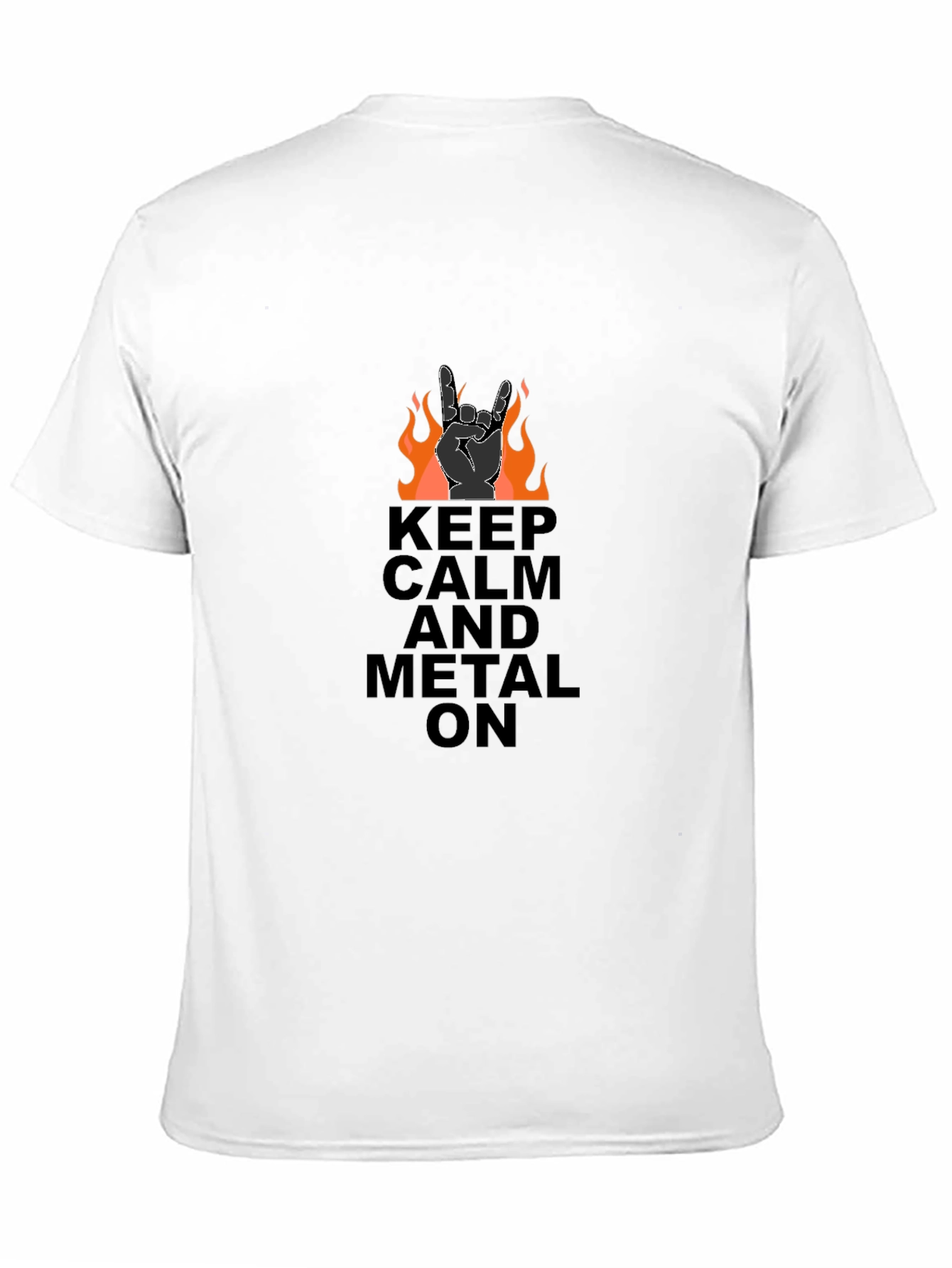 Keep Calm and Metal On Black Graphic Tee