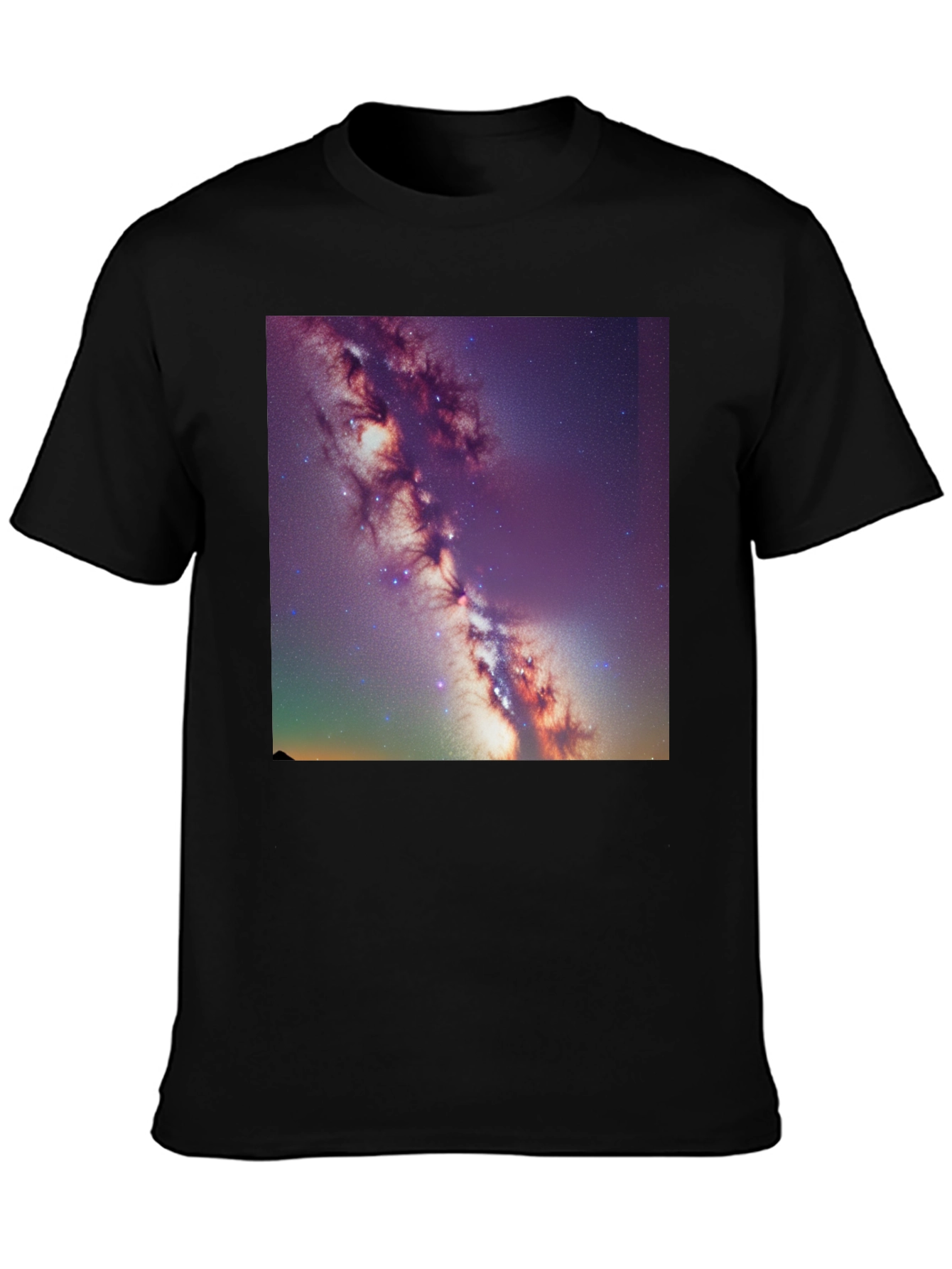 Galaxy Print Black T-Shirt - Celestial Style