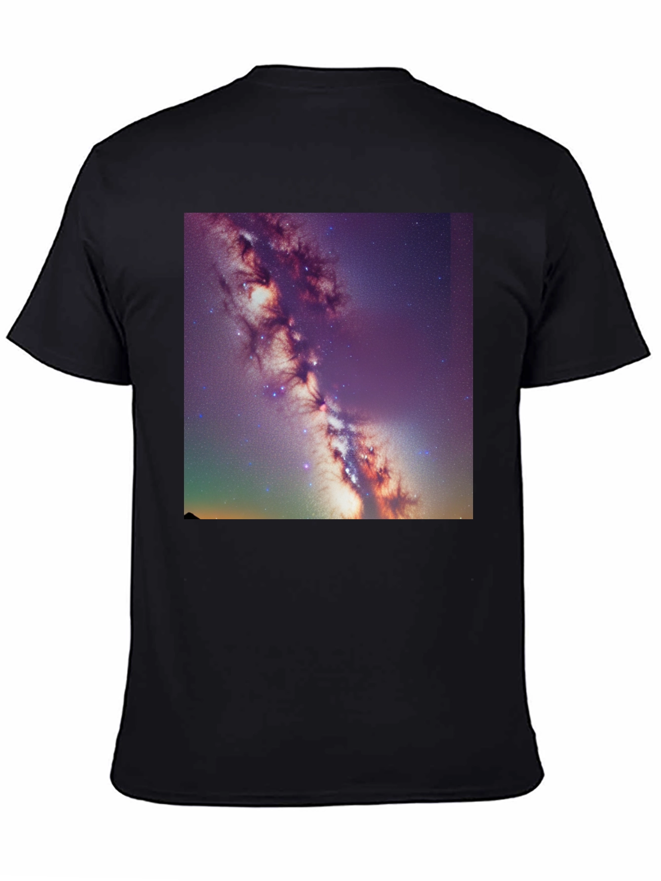 Galaxy Print Black T-Shirt - Celestial Style