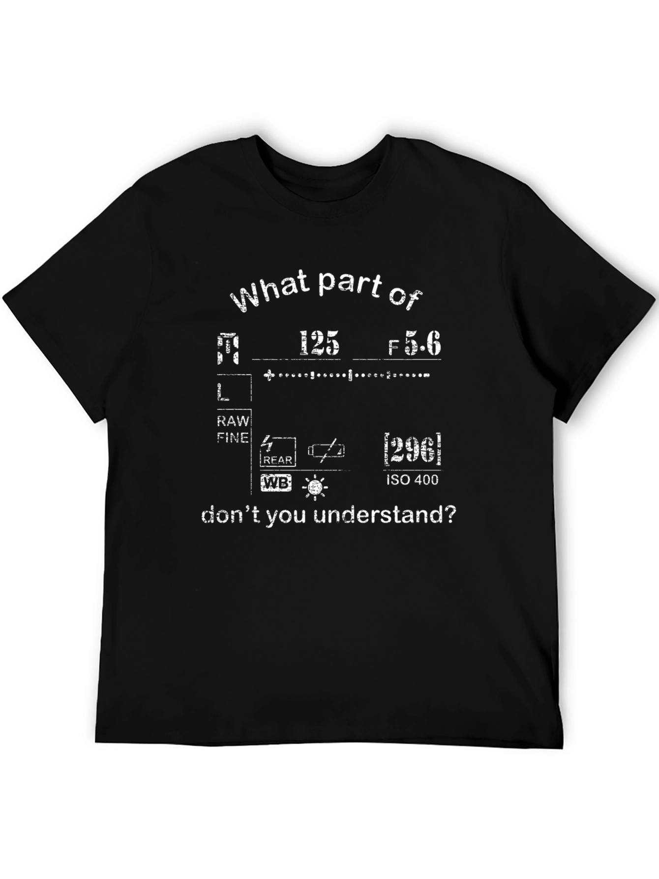 Photographers T-Shirt: Camera Settings Design