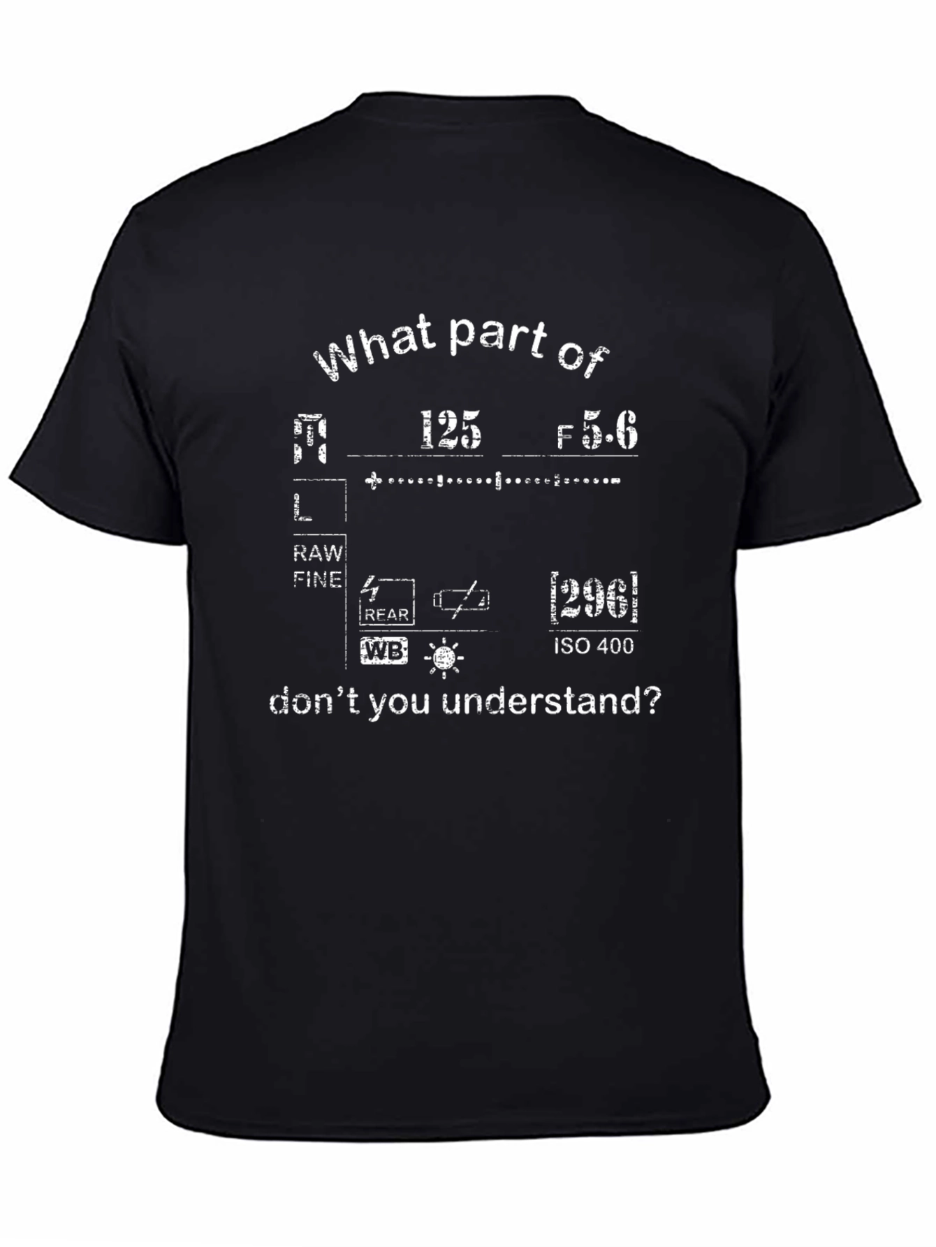 Photographers T-Shirt: Camera Settings Design