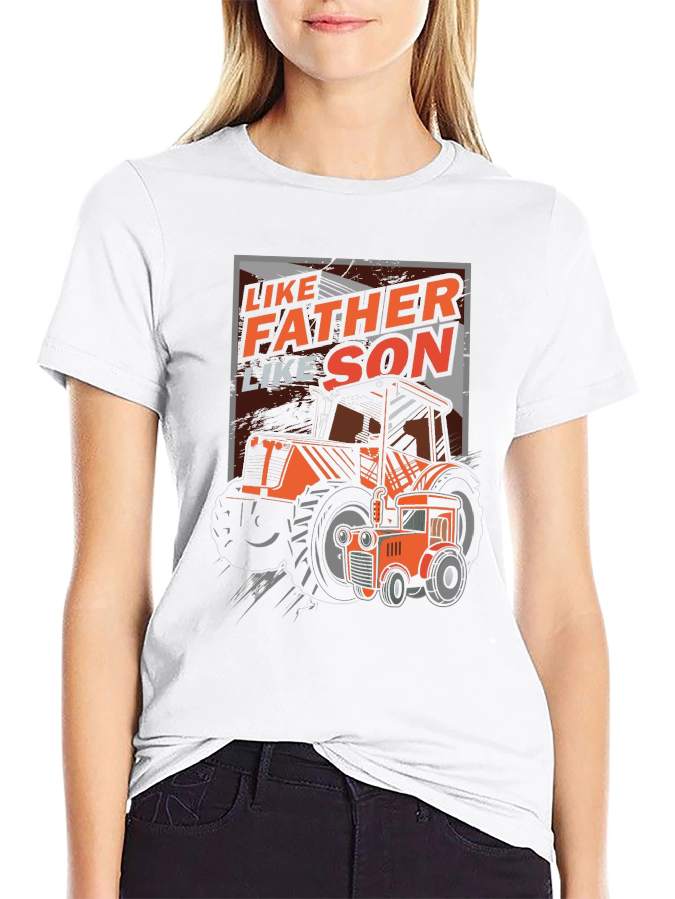 Like Father Like Son Tractor Graphic T-Shirt