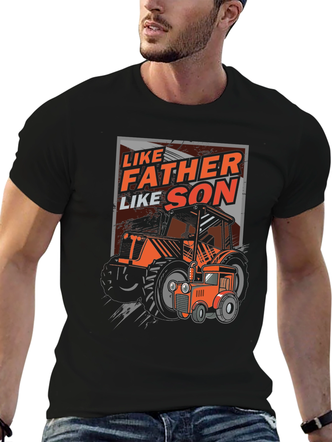 Like Father Like Son Tractor Graphic T-Shirt
