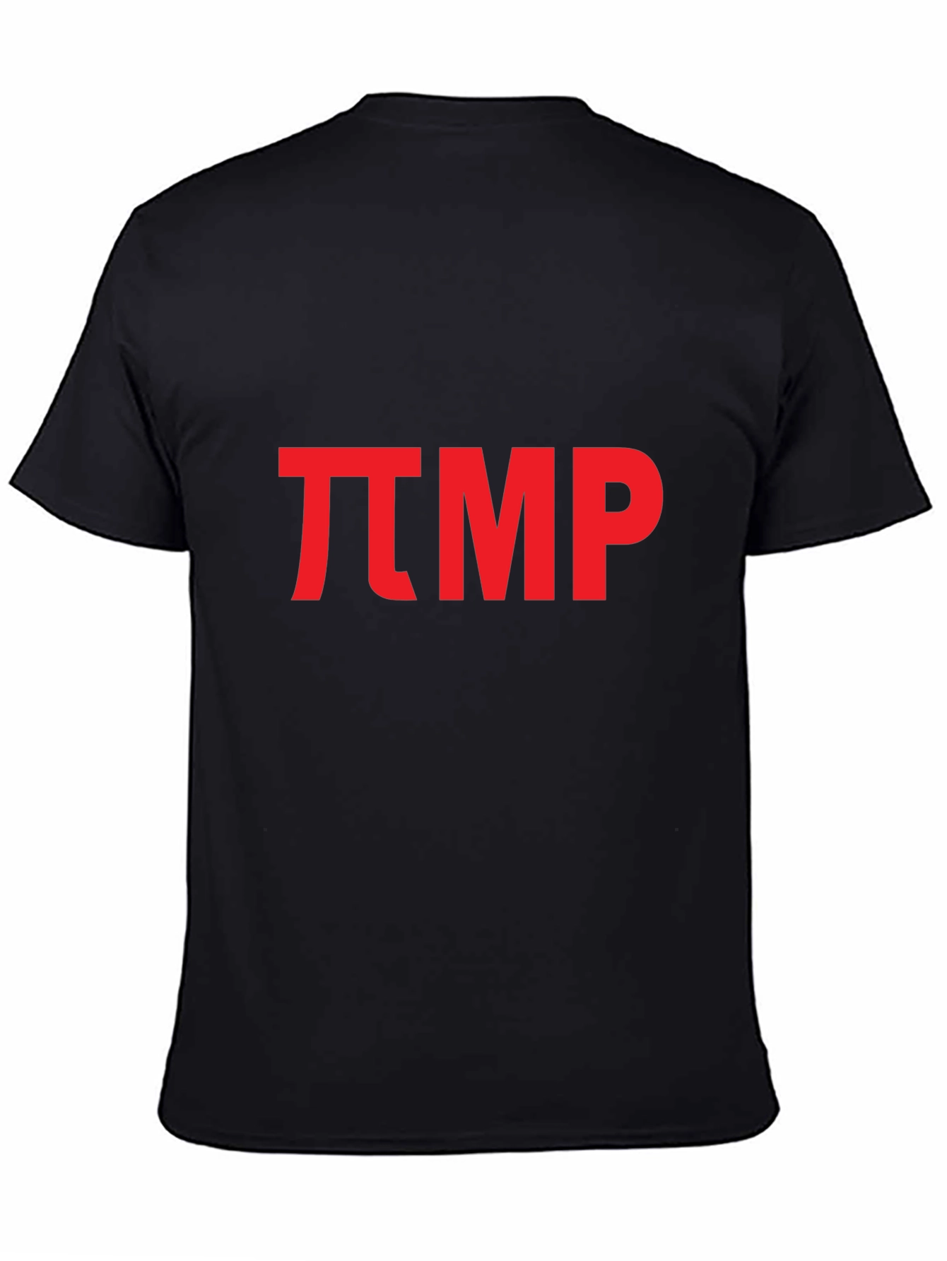 Bold Red Pi TMP Graphic Black T-Shirt