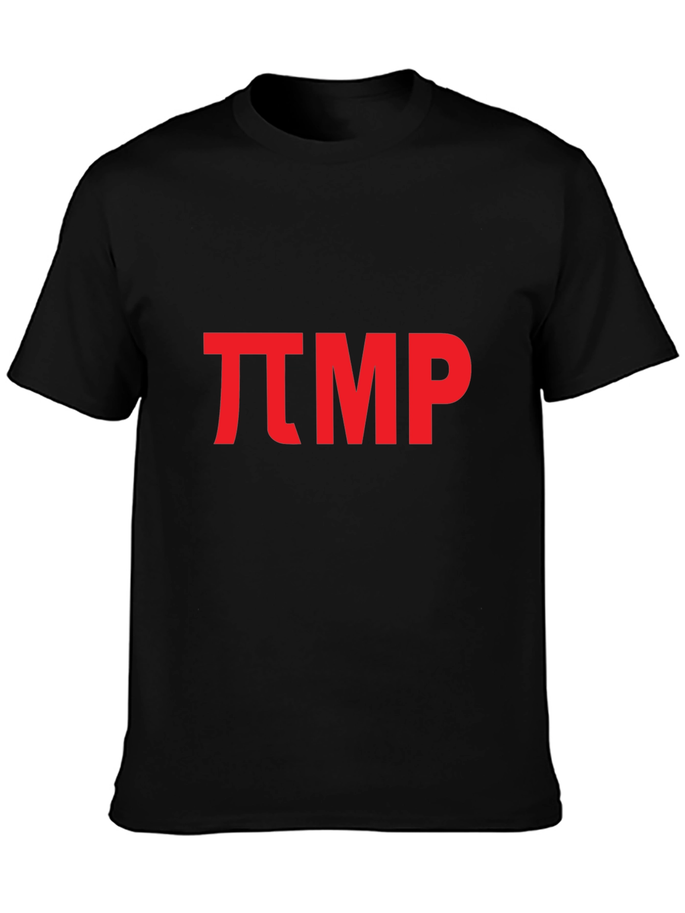 Bold Red Pi TMP Graphic Black T-Shirt