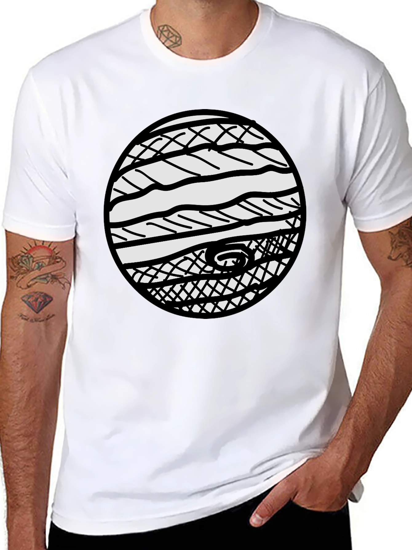 Graphic Print Crew Neck Tee