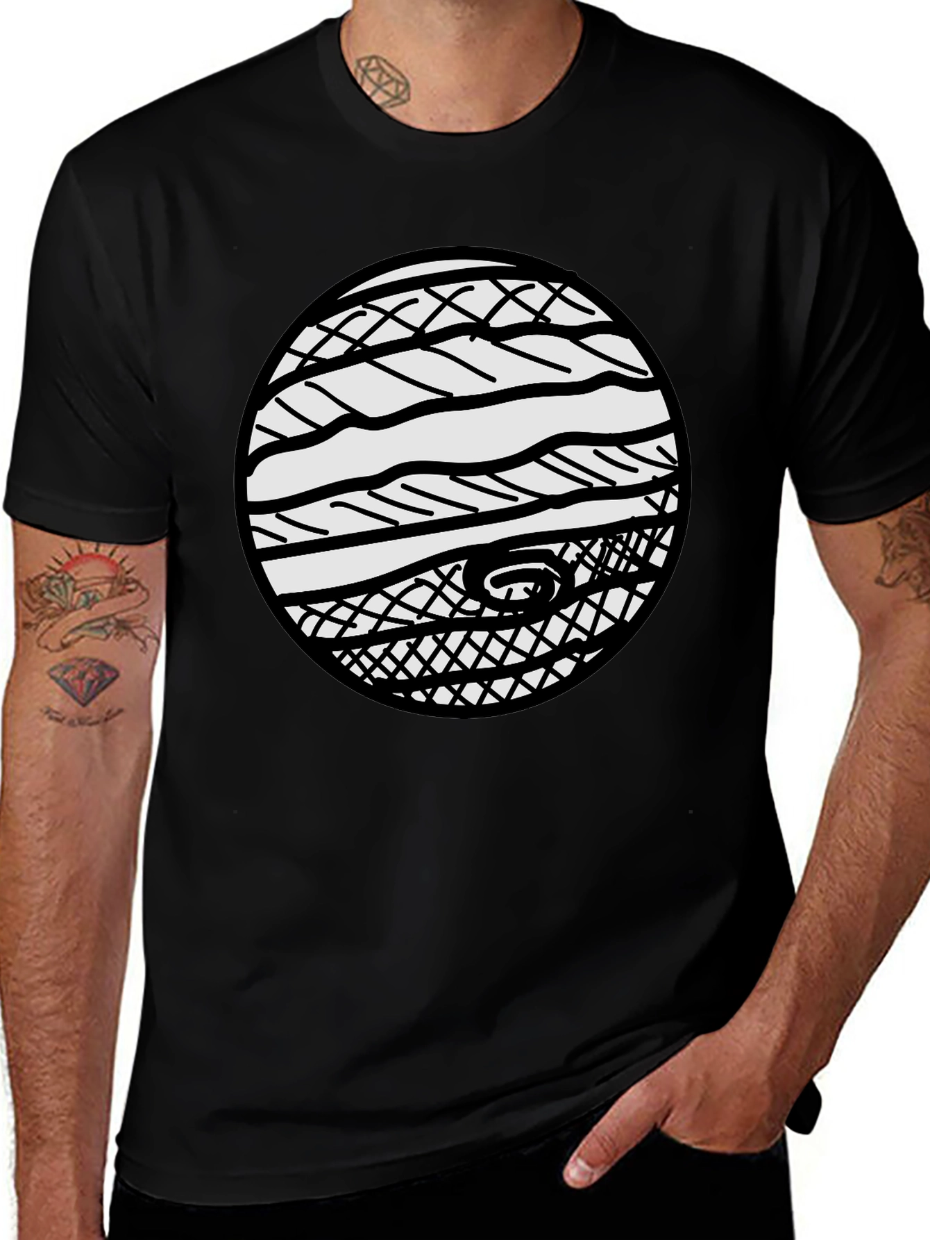 Graphic Print Crew Neck Tee