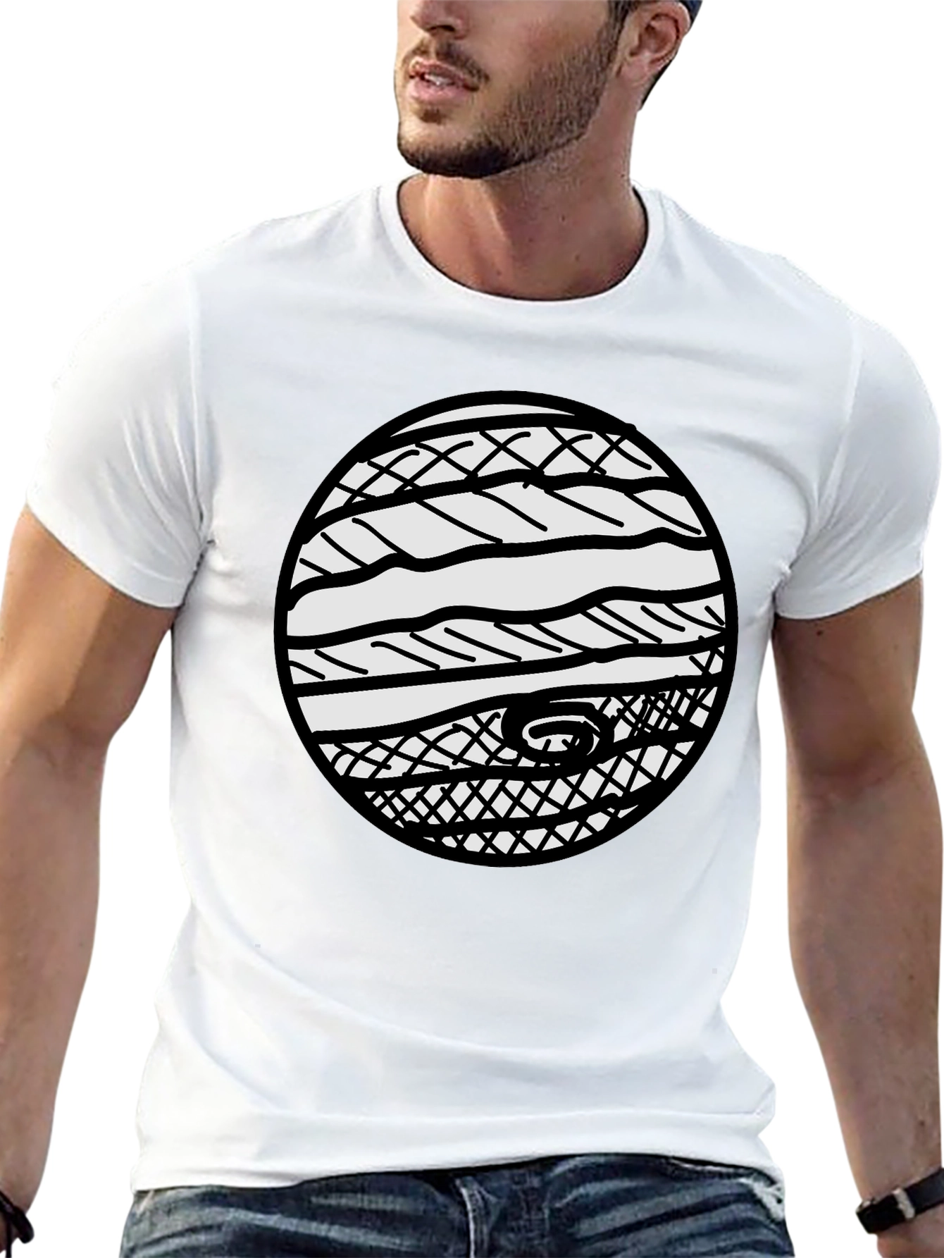 Graphic Print Crew Neck Tee