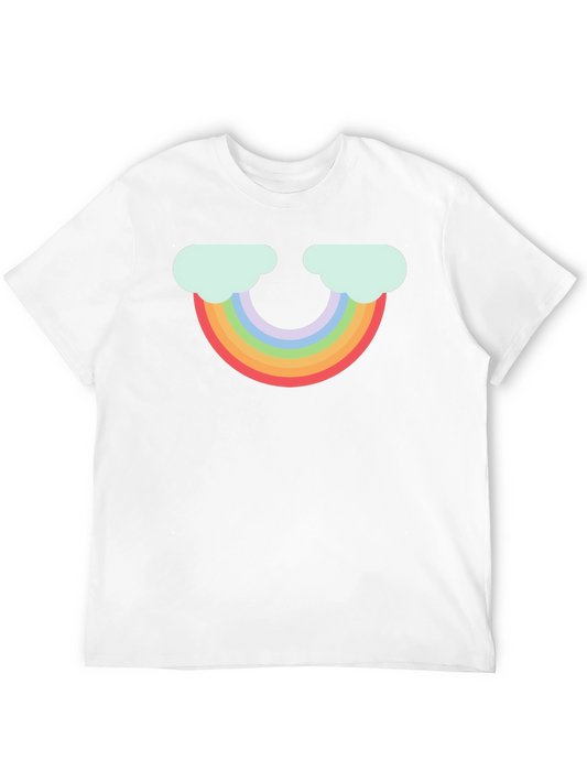 Rainbow Cloud Graphic Black T-Shirt