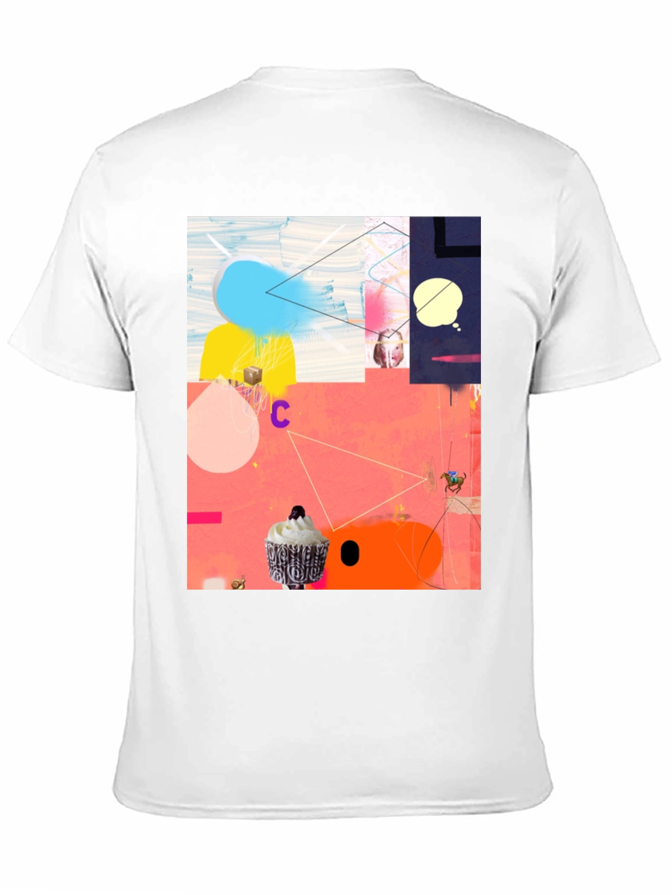 Abstract Art Graphic Tee - Black