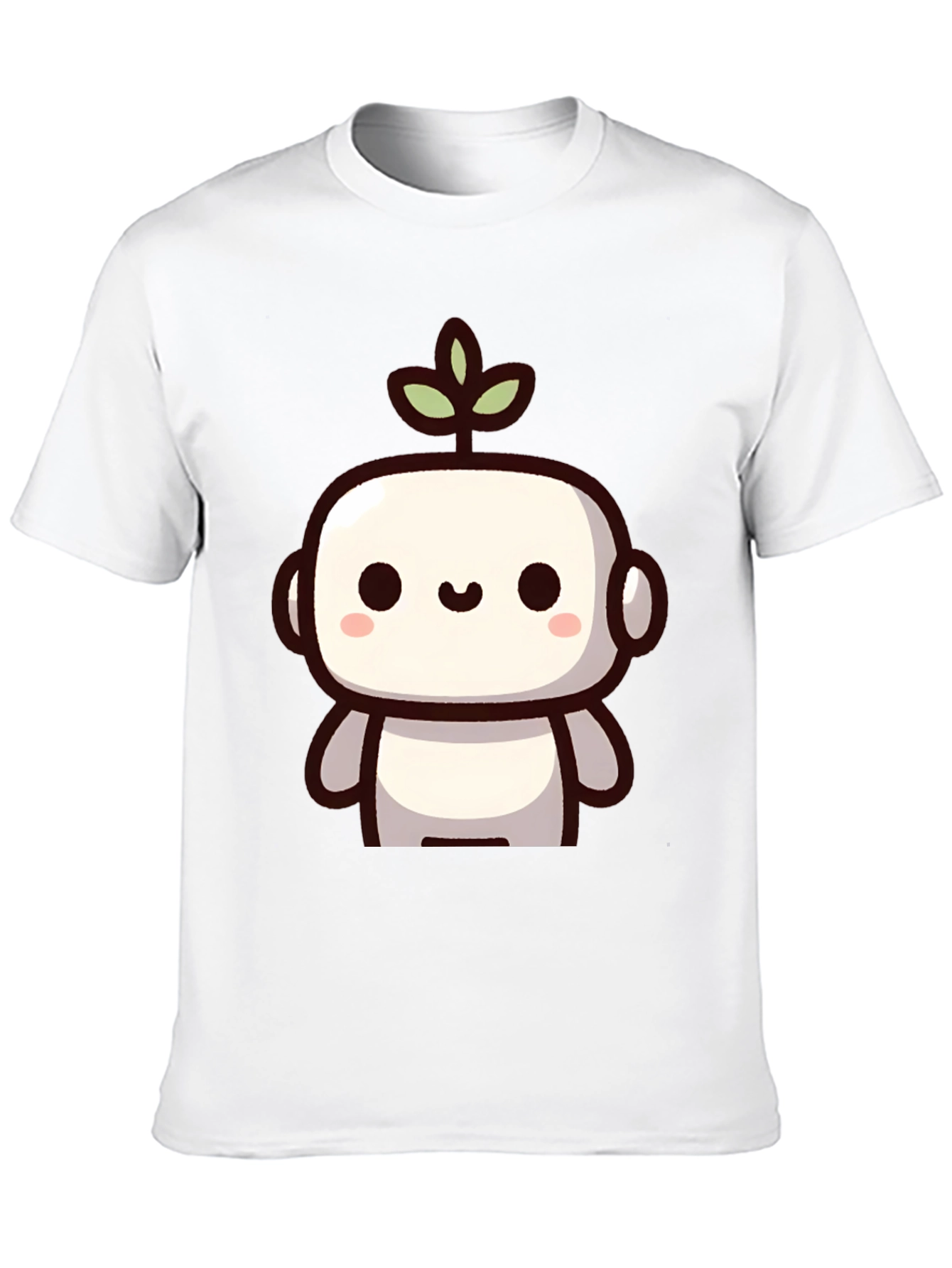 Cute Robot Plant Graphic T-Shirt