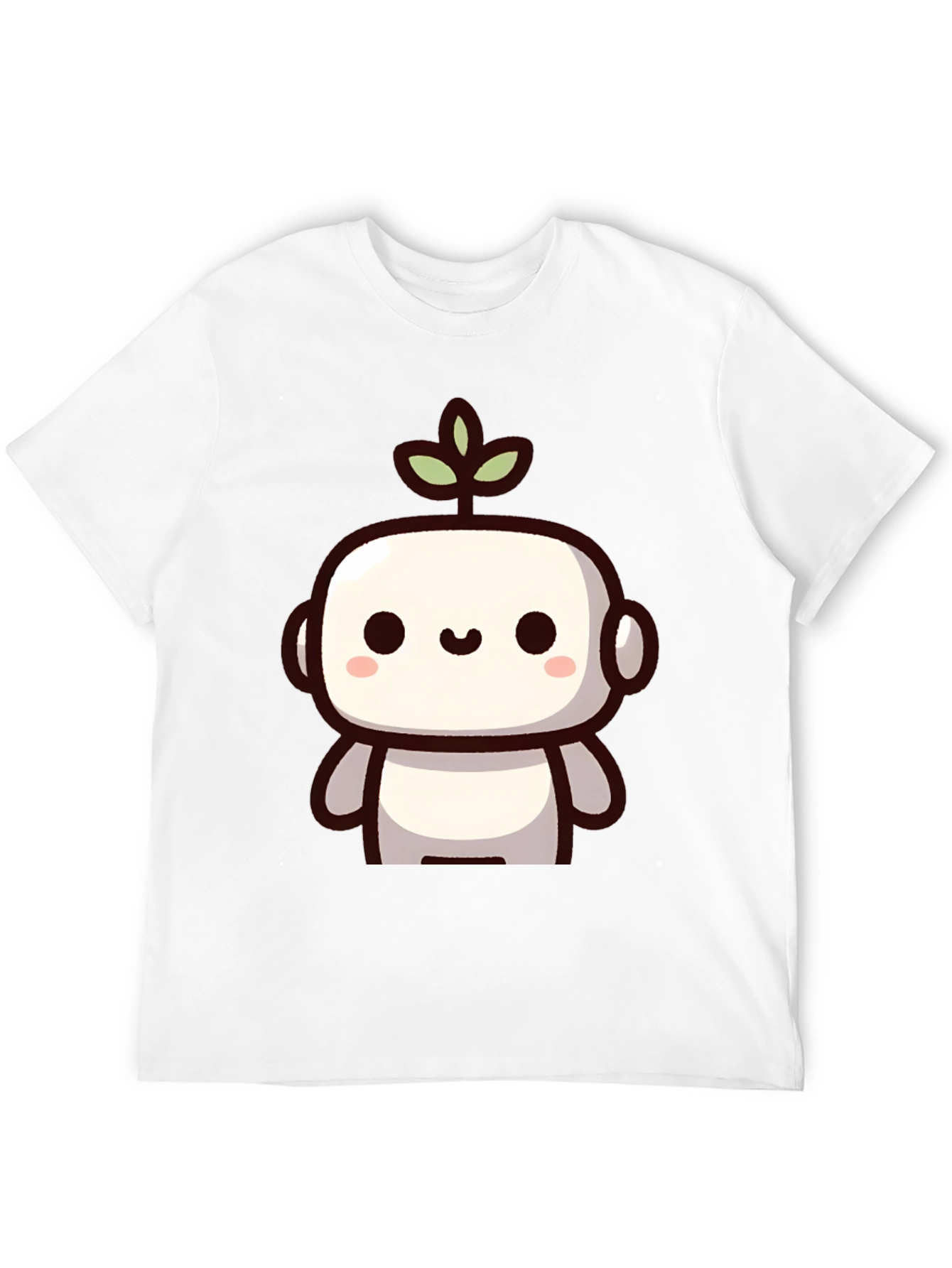 Cute Robot Plant Graphic T-Shirt
