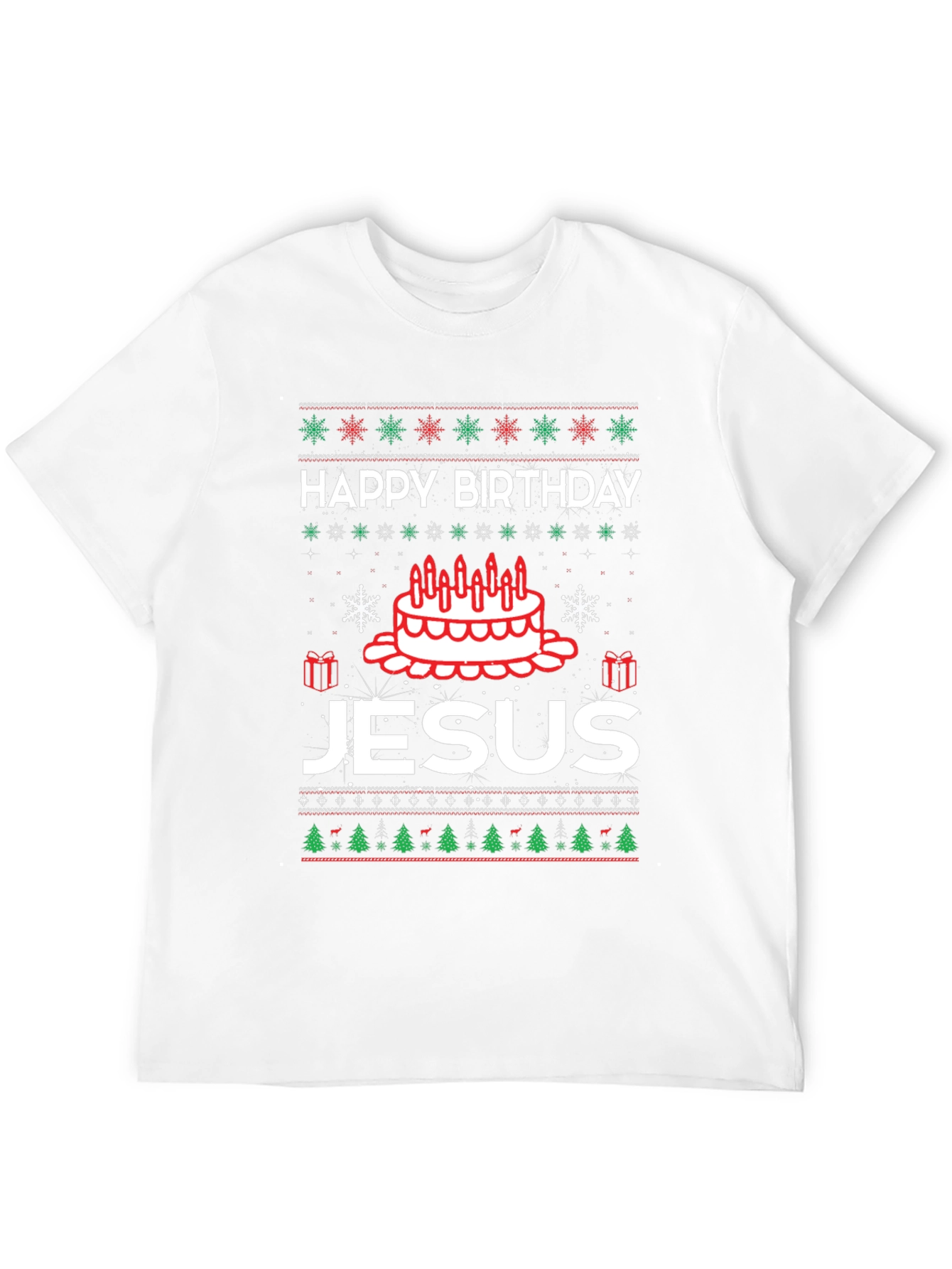 Happy Birthday Jesus Ugly Christmas Sweater T-Shirt