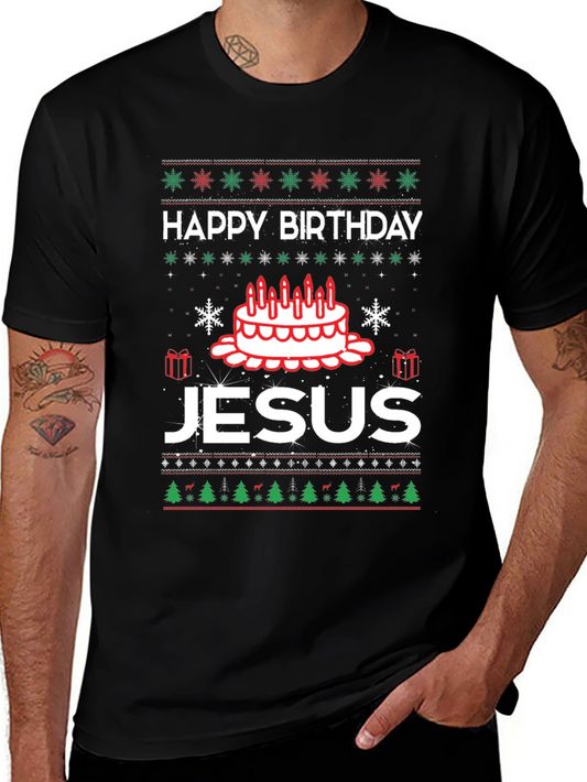 Happy Birthday Jesus Ugly Christmas Sweater T-Shirt