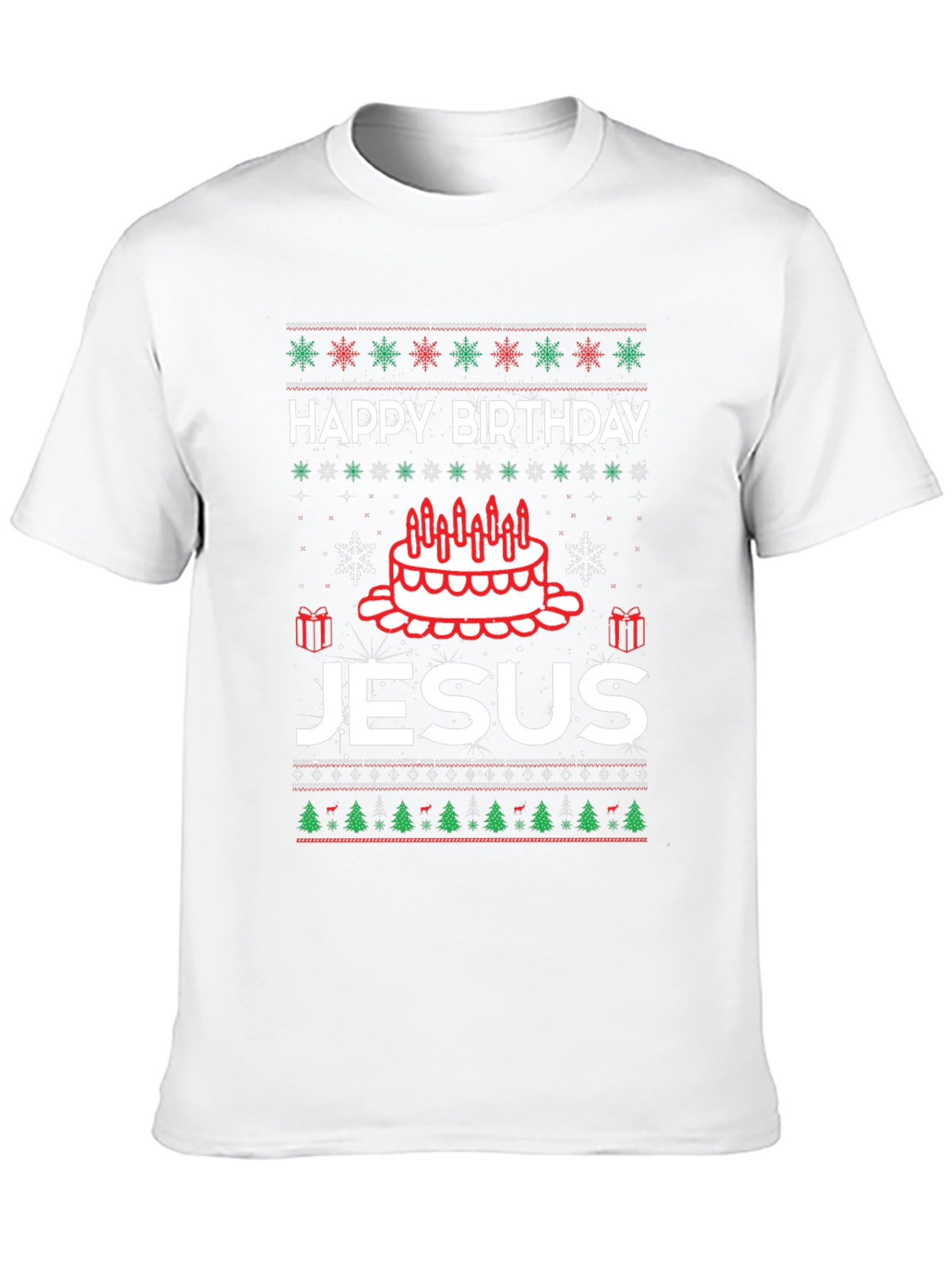 Happy Birthday Jesus Ugly Christmas Sweater T-Shirt