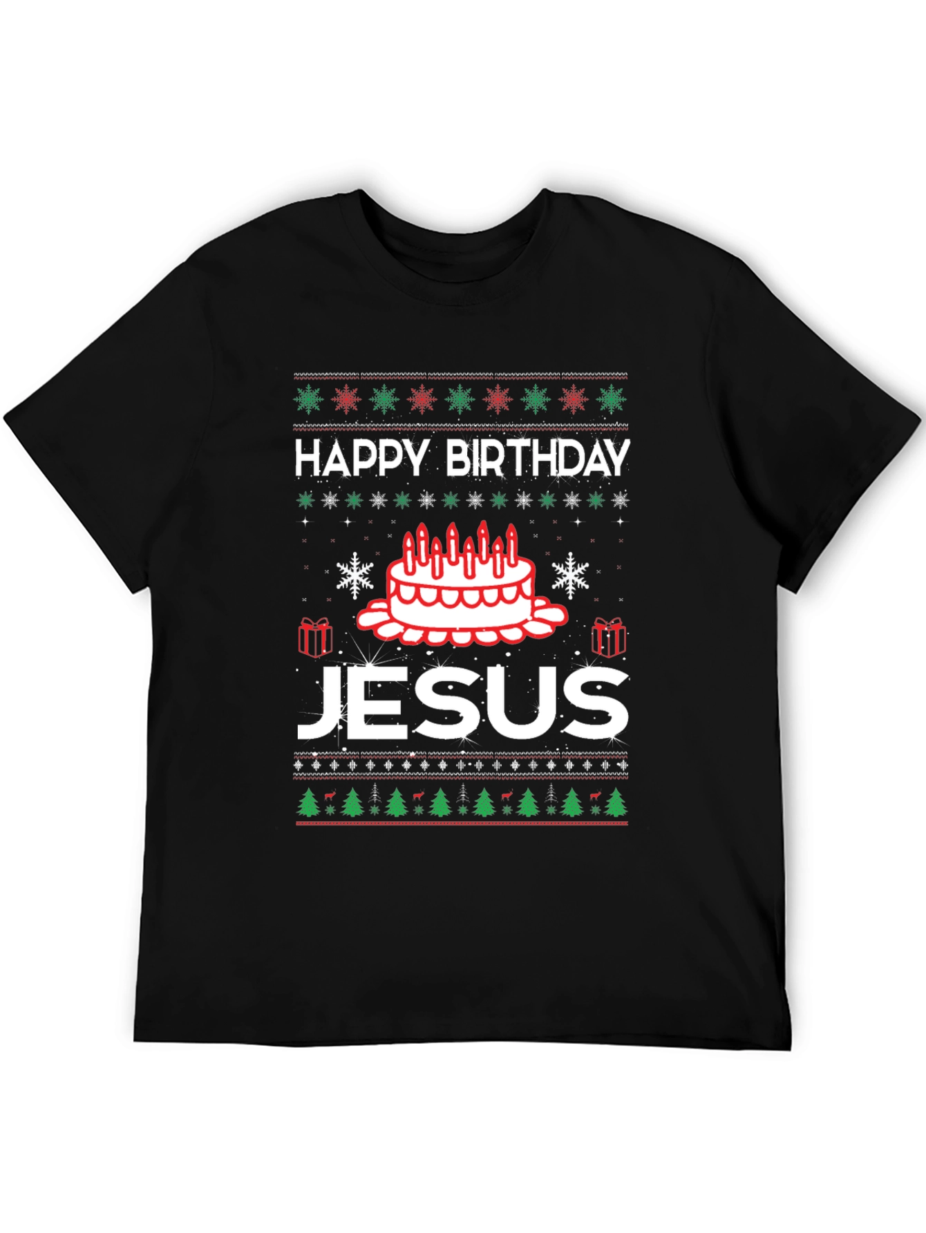 Happy Birthday Jesus Ugly Christmas Sweater T-Shirt