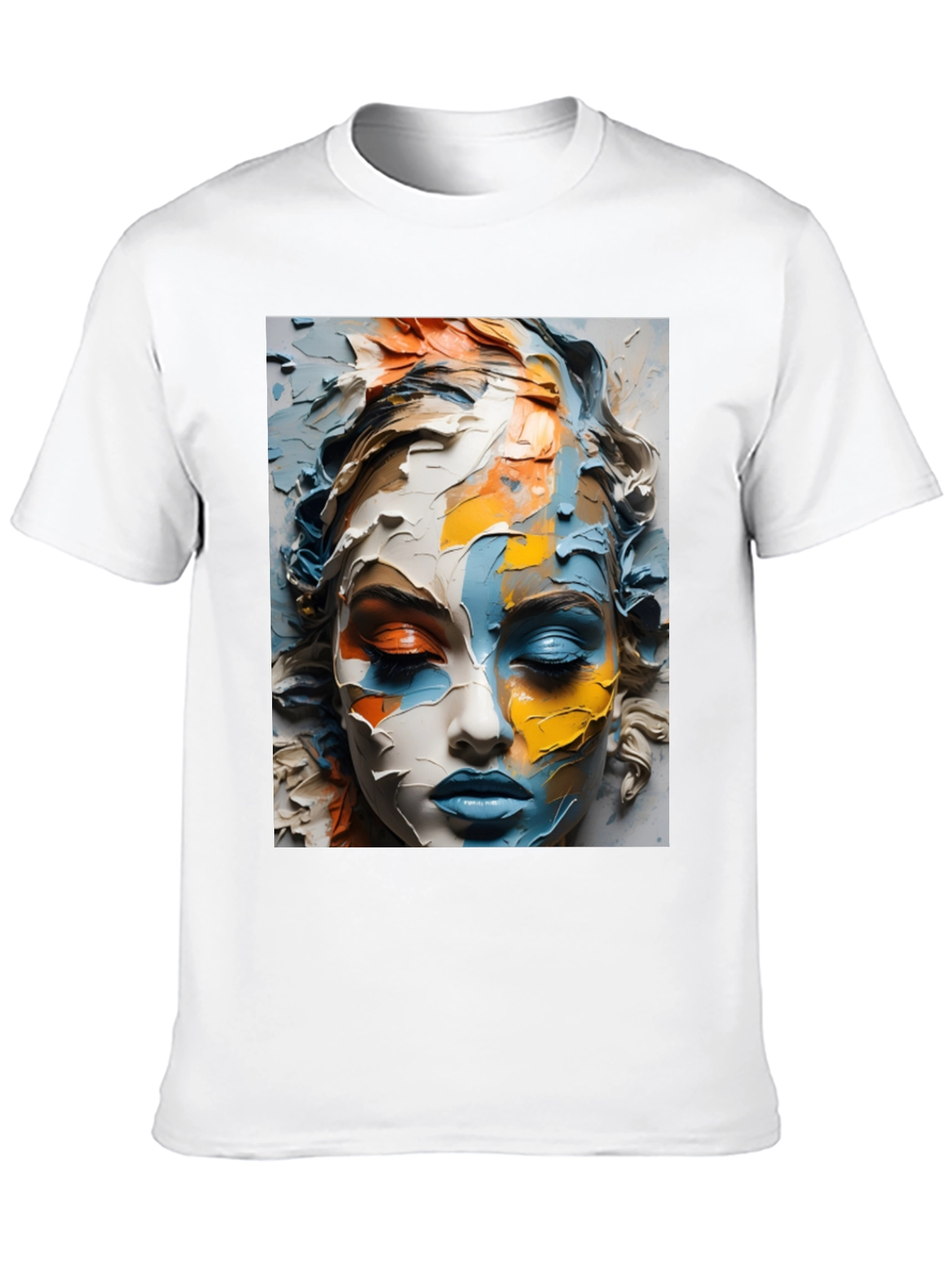 Abstract Face Art Black T-Shirt