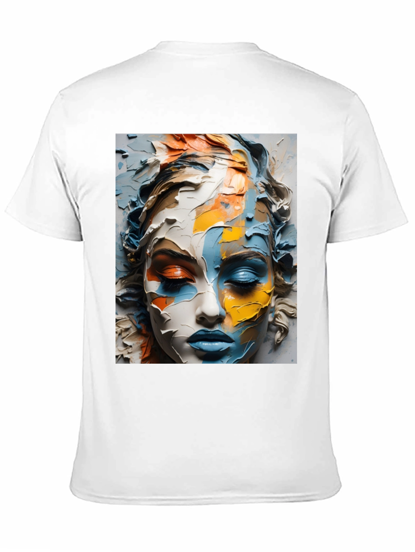 Abstract Face Art Black T-Shirt