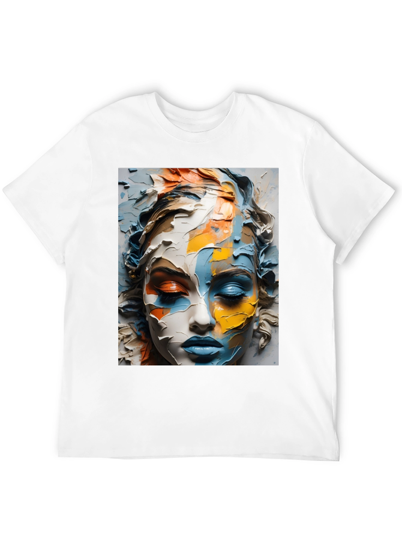Abstract Face Art Black T-Shirt