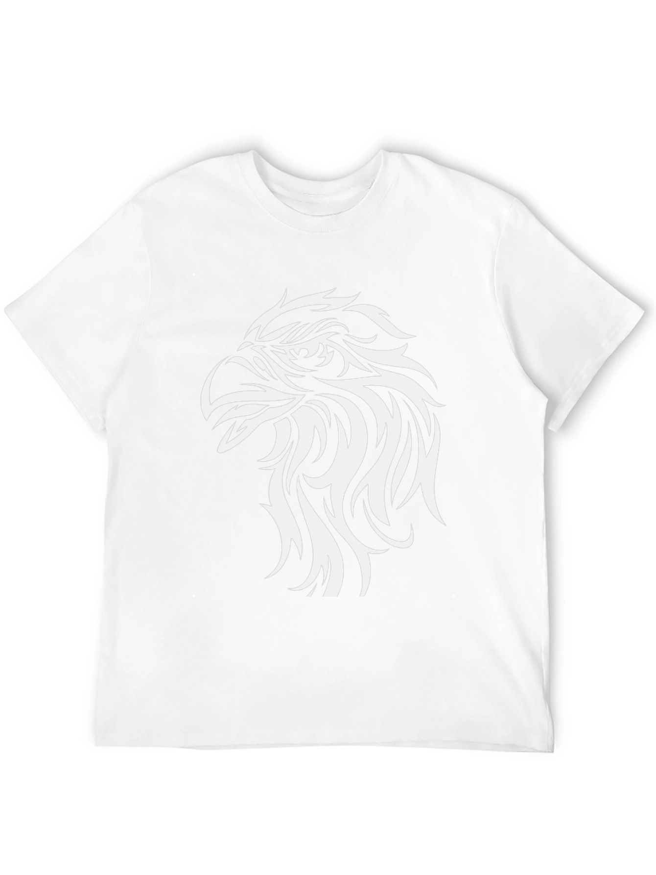Black T-Shirt with Eagle Head Graphic