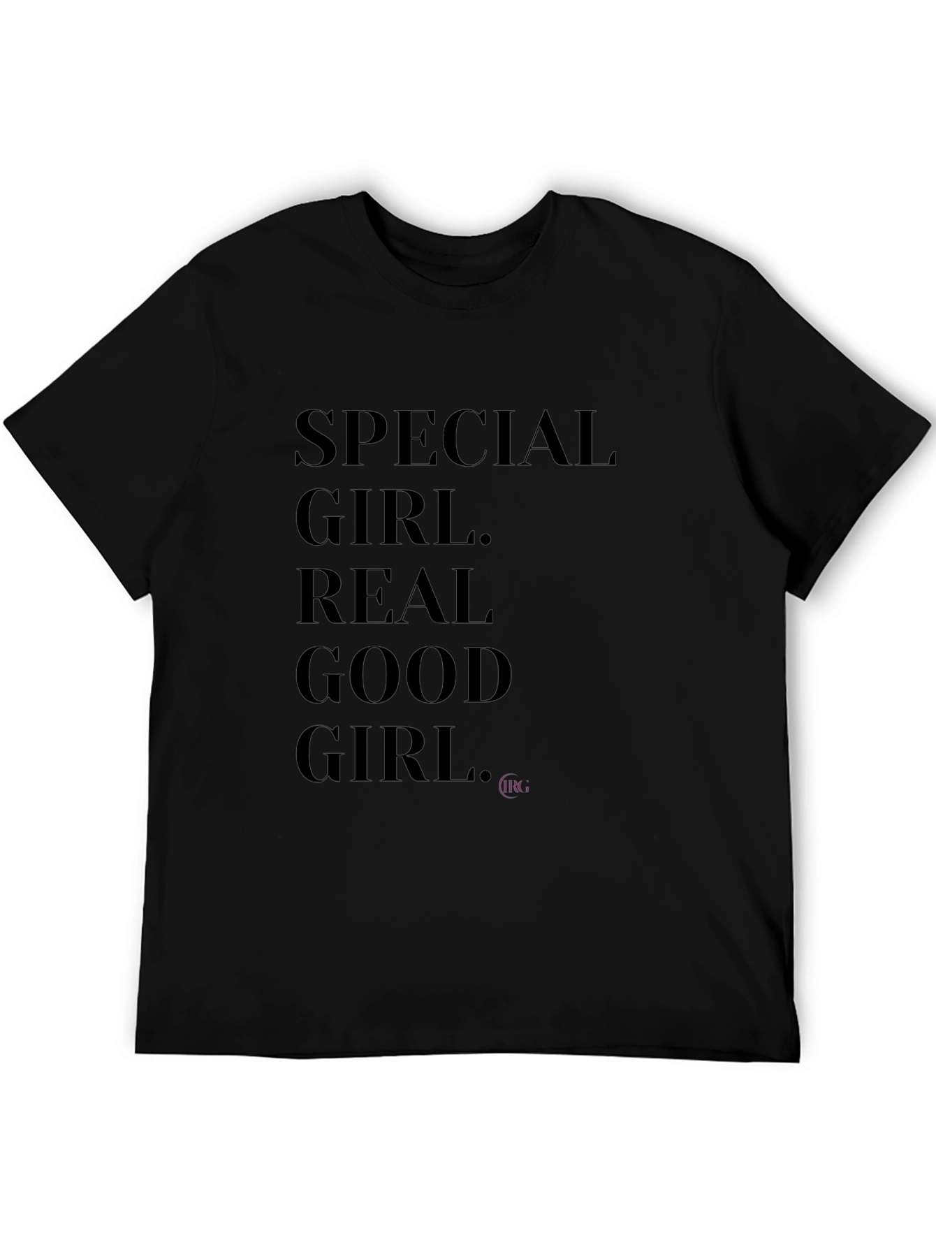 Special Girl Graphic Tee - Black Cotton Blend