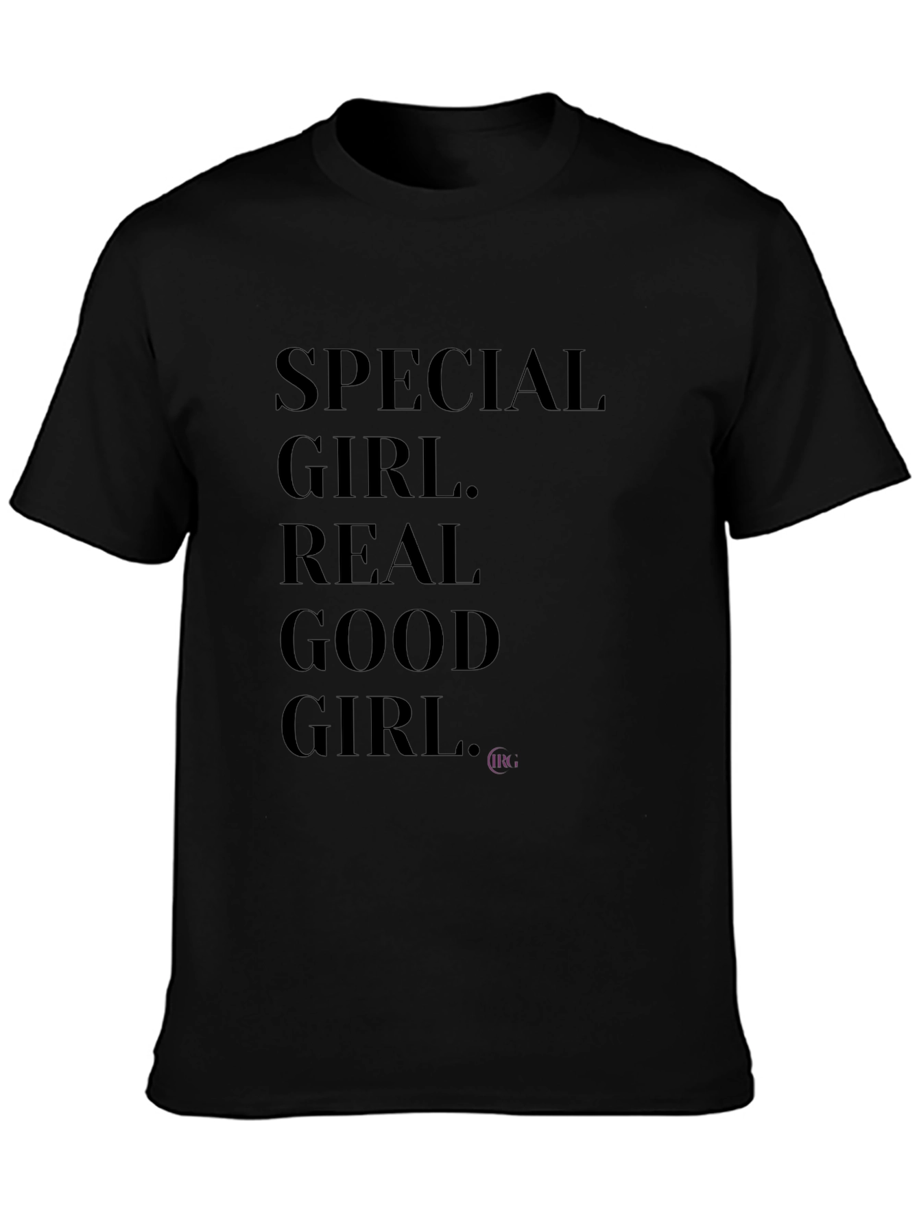 Special Girl Graphic Tee - Black Cotton Blend