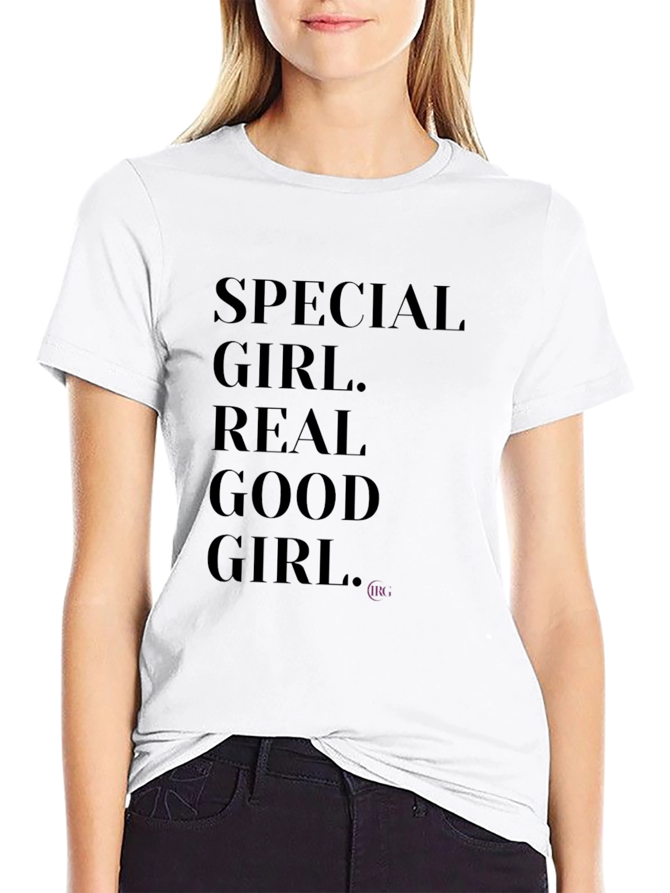 Special Girl Graphic Tee - Black Cotton Blend
