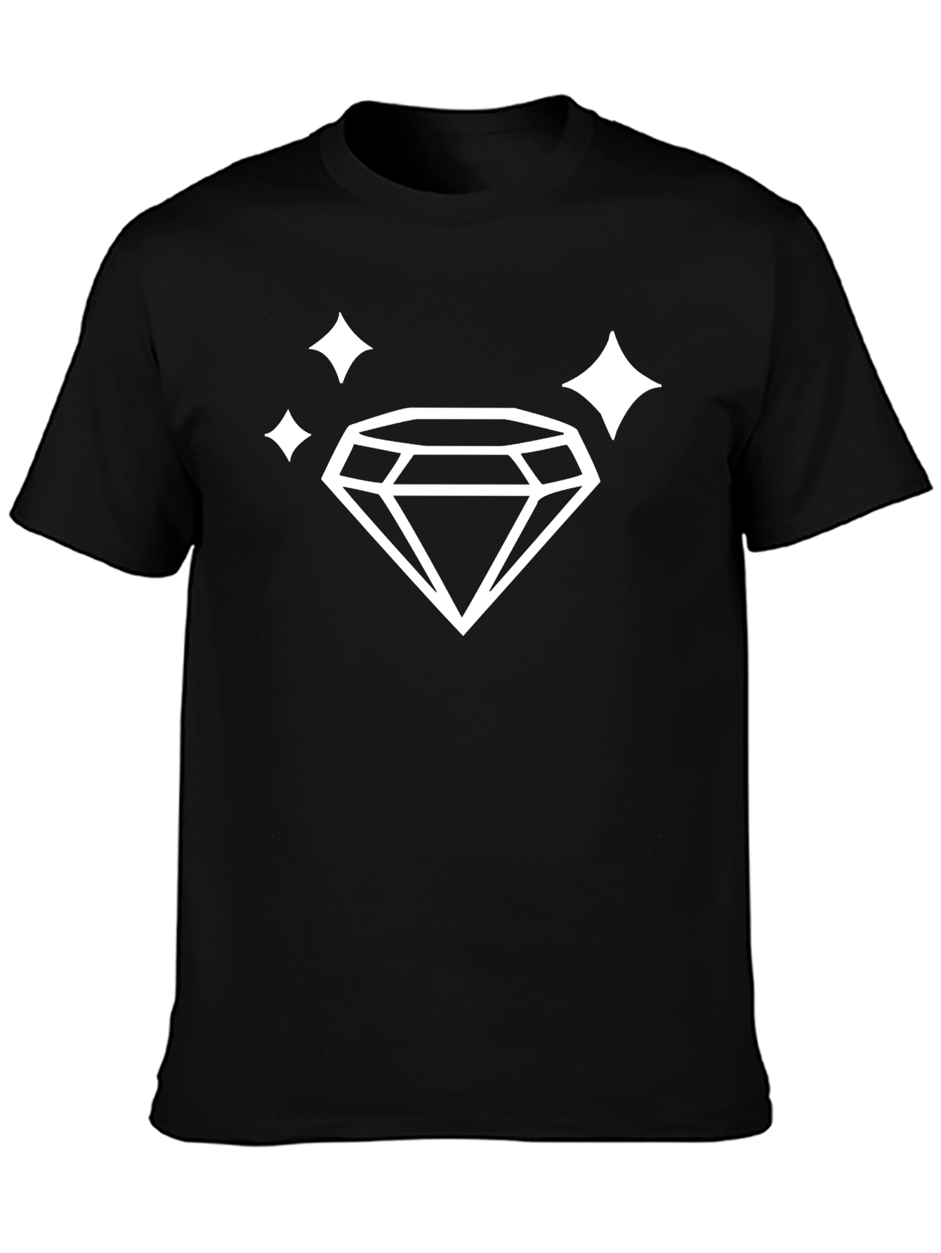 Diamond Sparkle Black Graphic Tee
