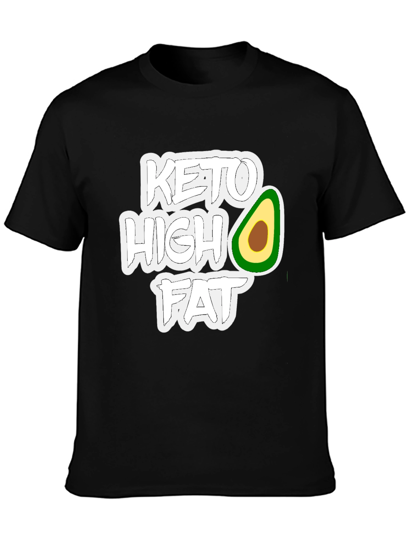 Keto High Fat T-Shirt - Avocado Design