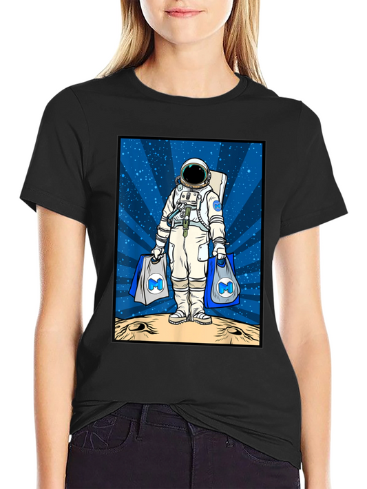 Astronaut Shopper Graphic T-Shirt