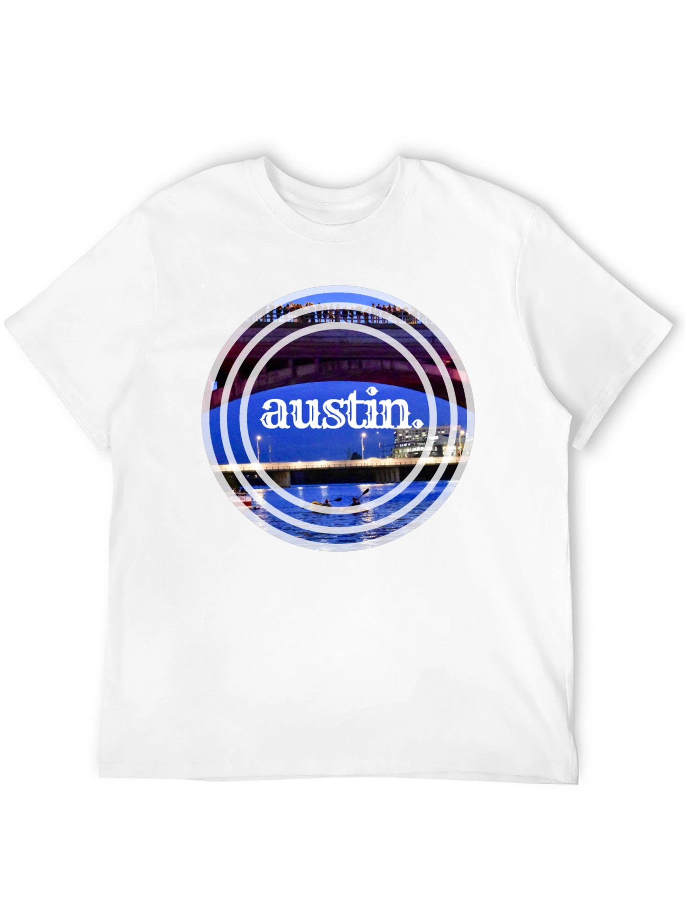 Austin Bridge Graphic Tee - Black Cotton Blend Shirt