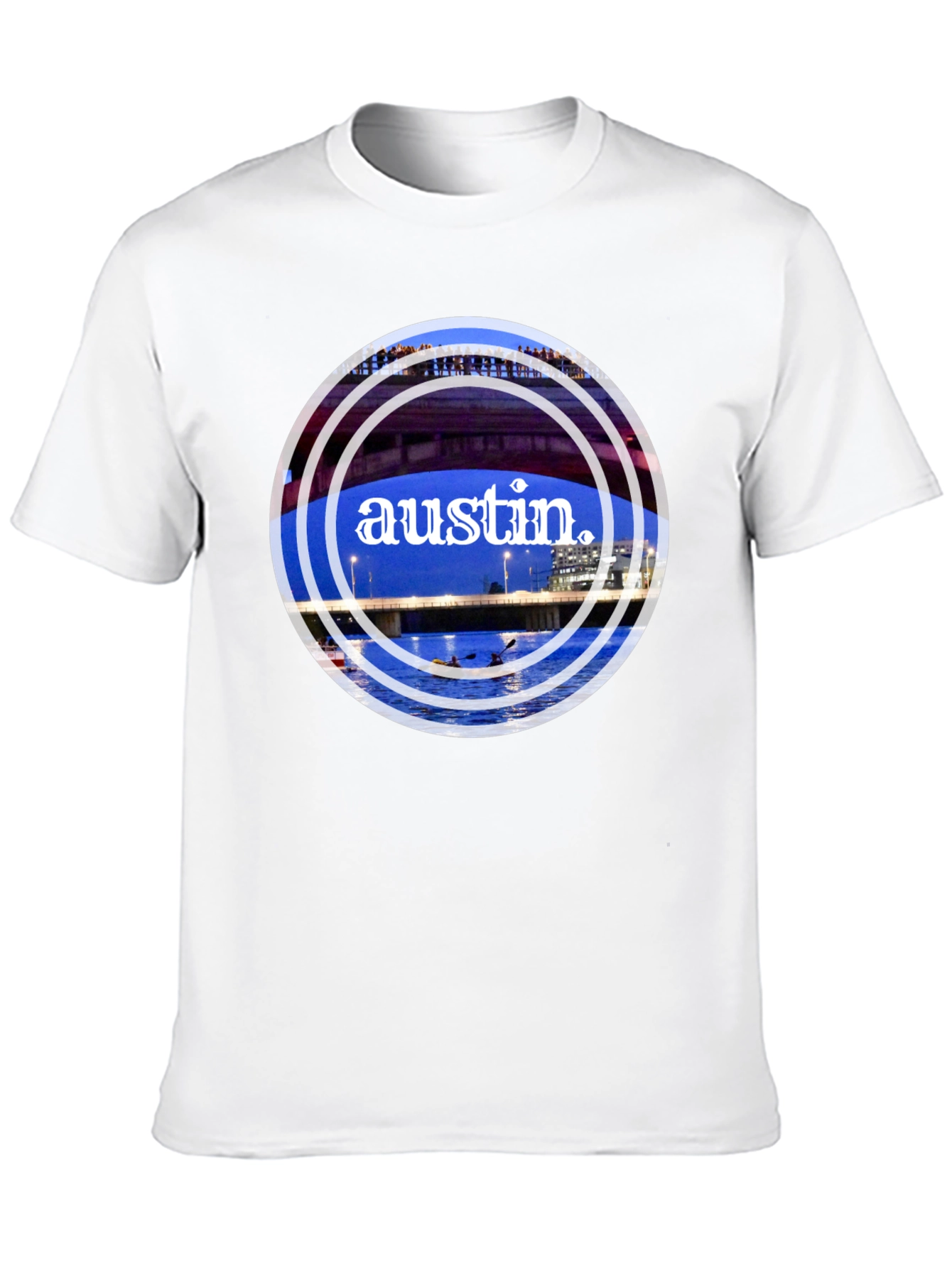 Austin Bridge Graphic Tee - Black Cotton Blend Shirt