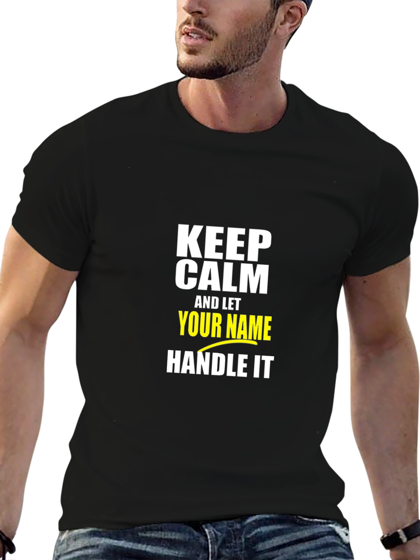 Keep Calm T-Shirt: Personalized Name Graphic Tee