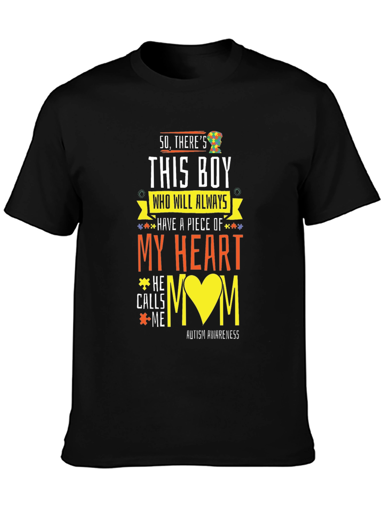 Autism Awareness T-Shirt My Heart Design