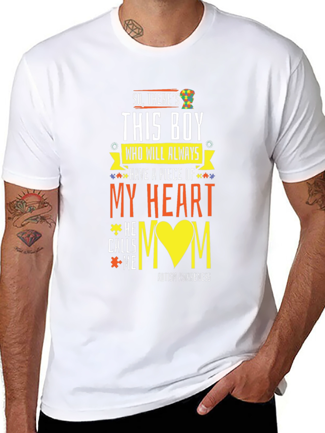 Autism Awareness T-Shirt My Heart Design