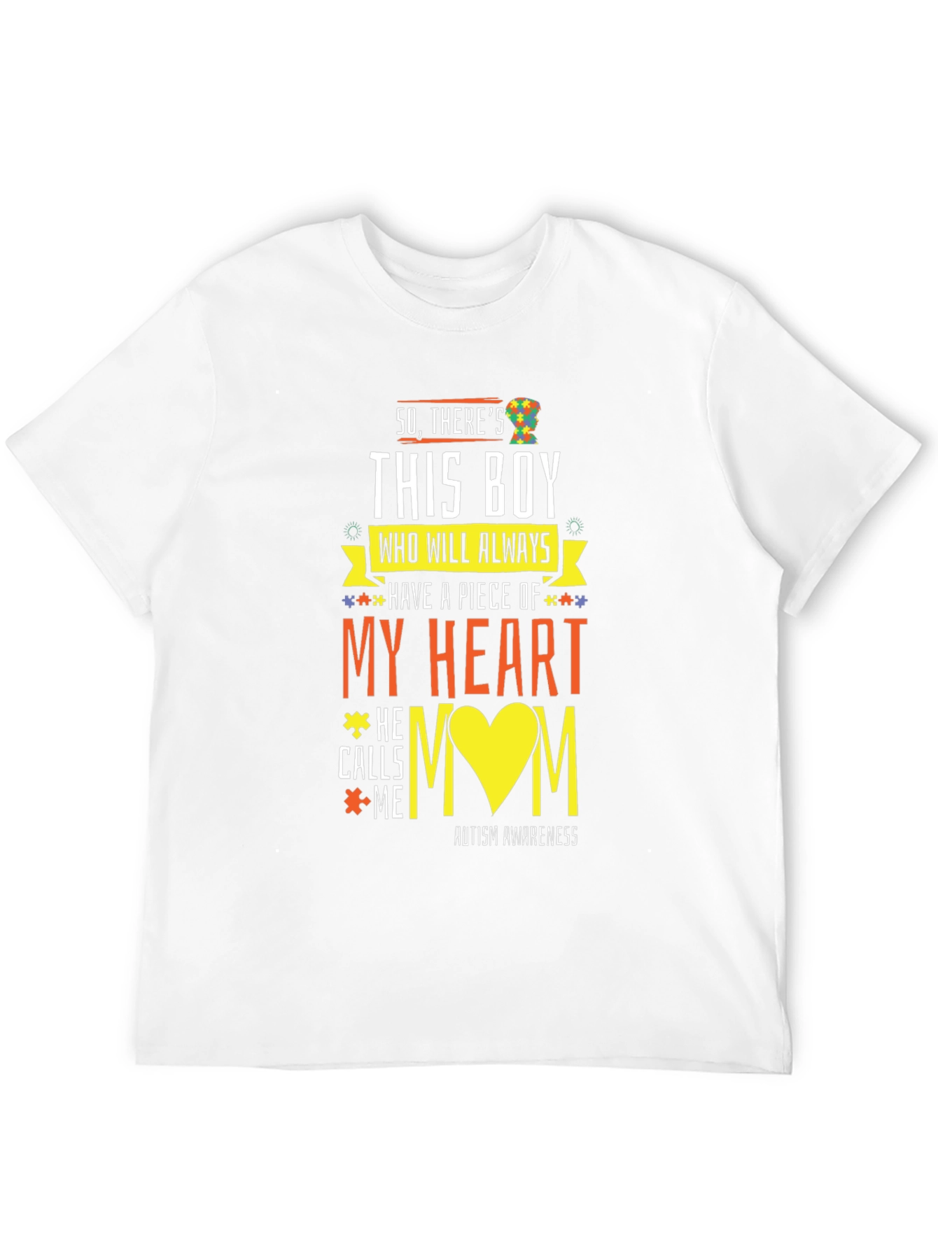 Autism Awareness T-Shirt My Heart Design