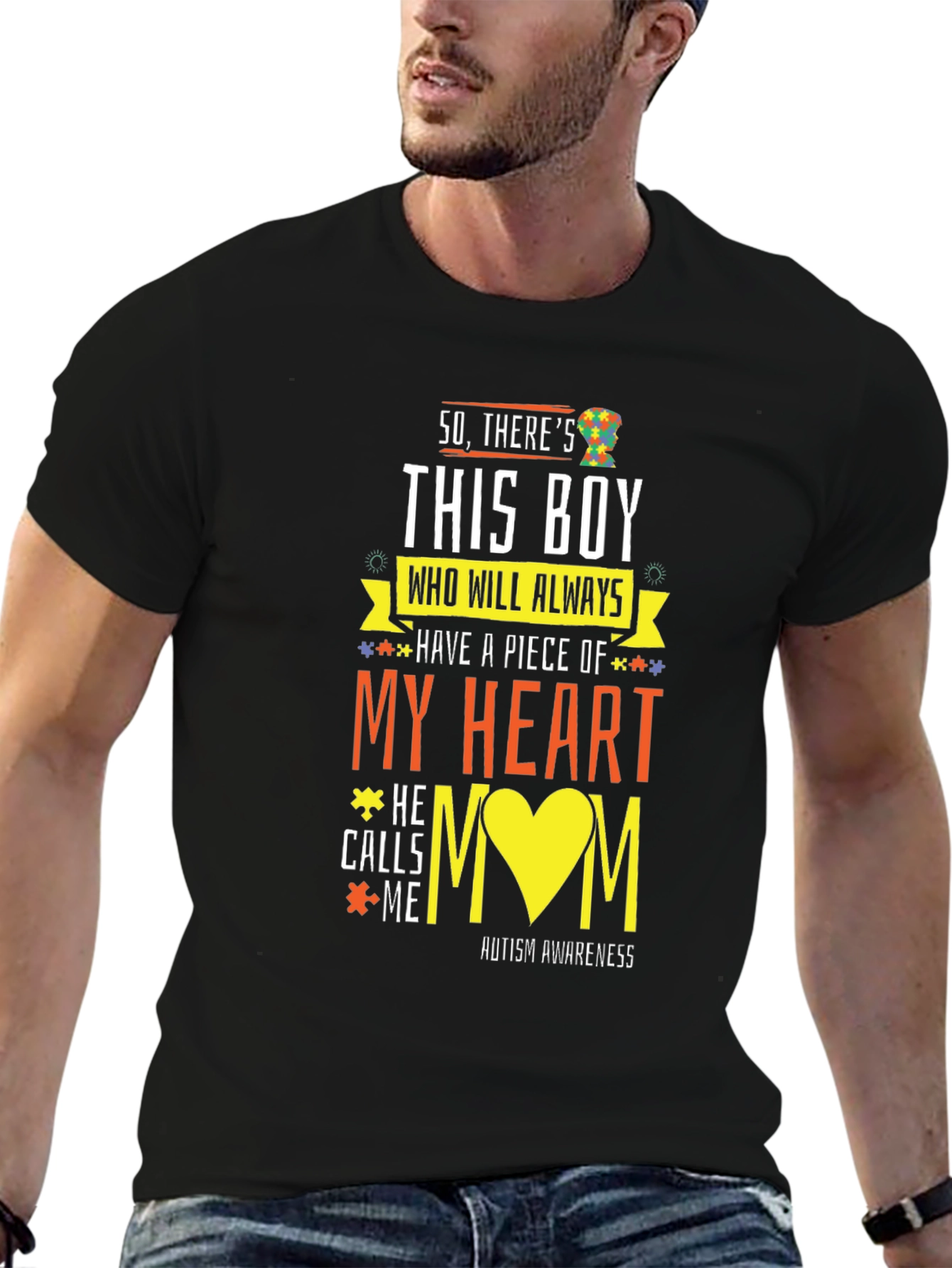 Autism Awareness T-Shirt My Heart Design